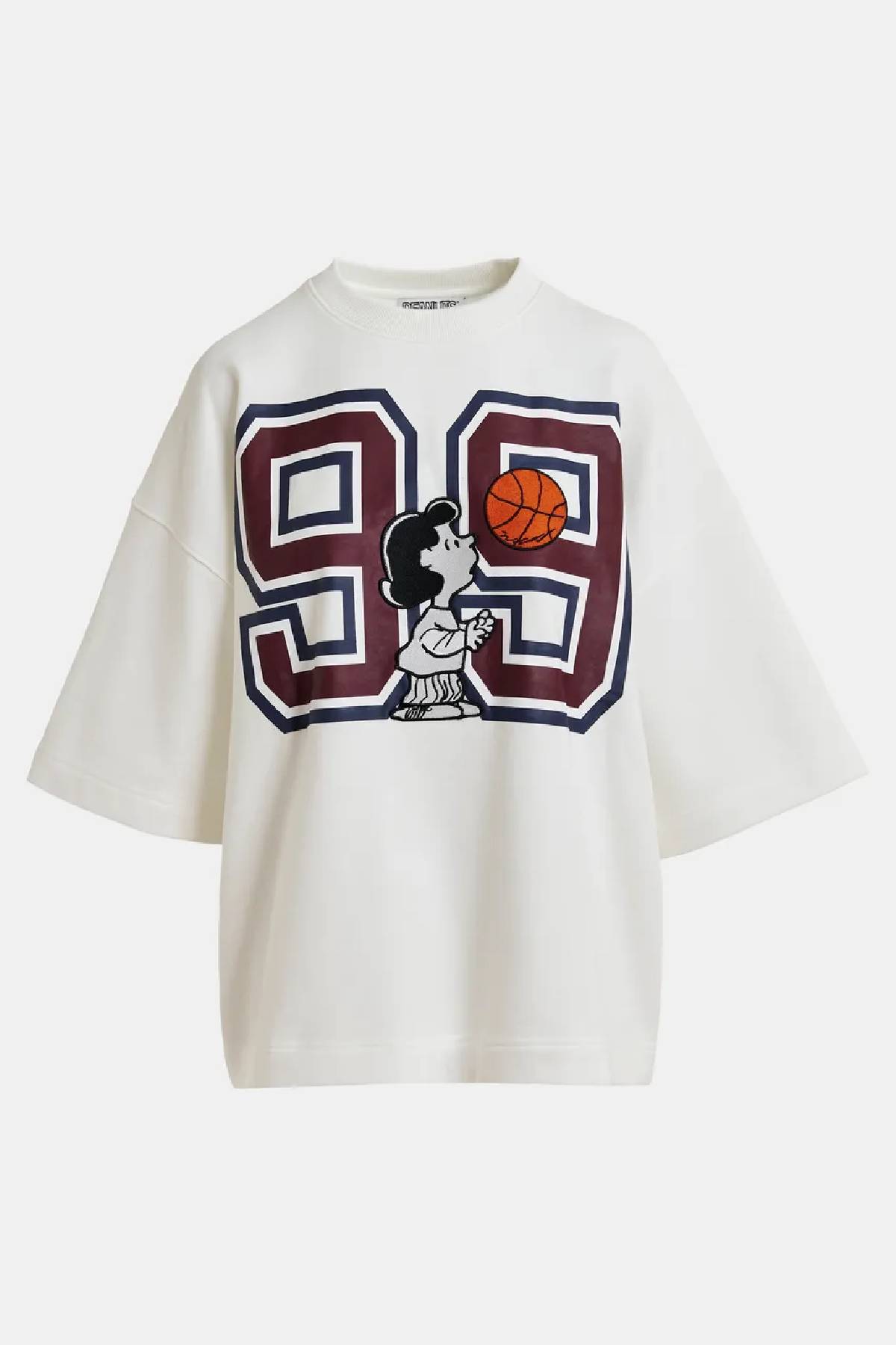 Essentiel Antwerp T-shirt With Peanuts Lucy Patch And Text Print