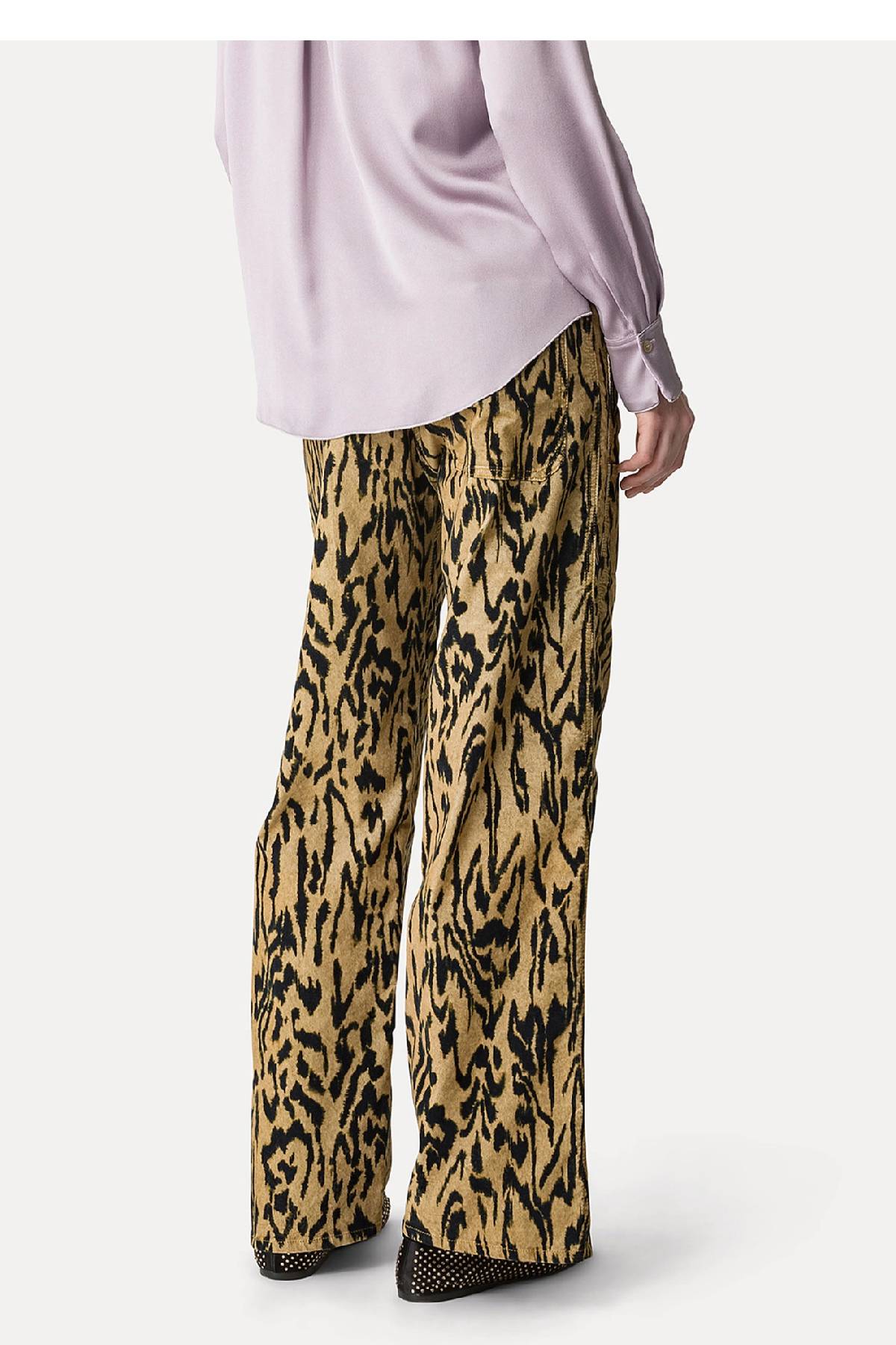 Forte Forte "Moiré" Print Velvet Cargo Pants