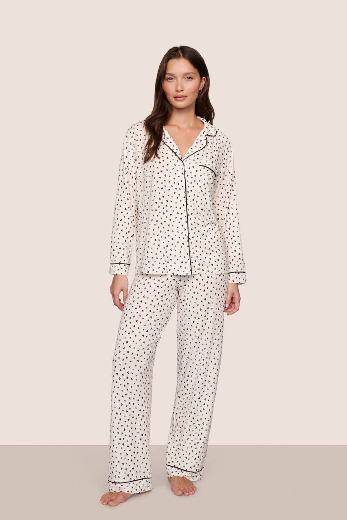 Eberjey Gisele Printed Long PJ Set