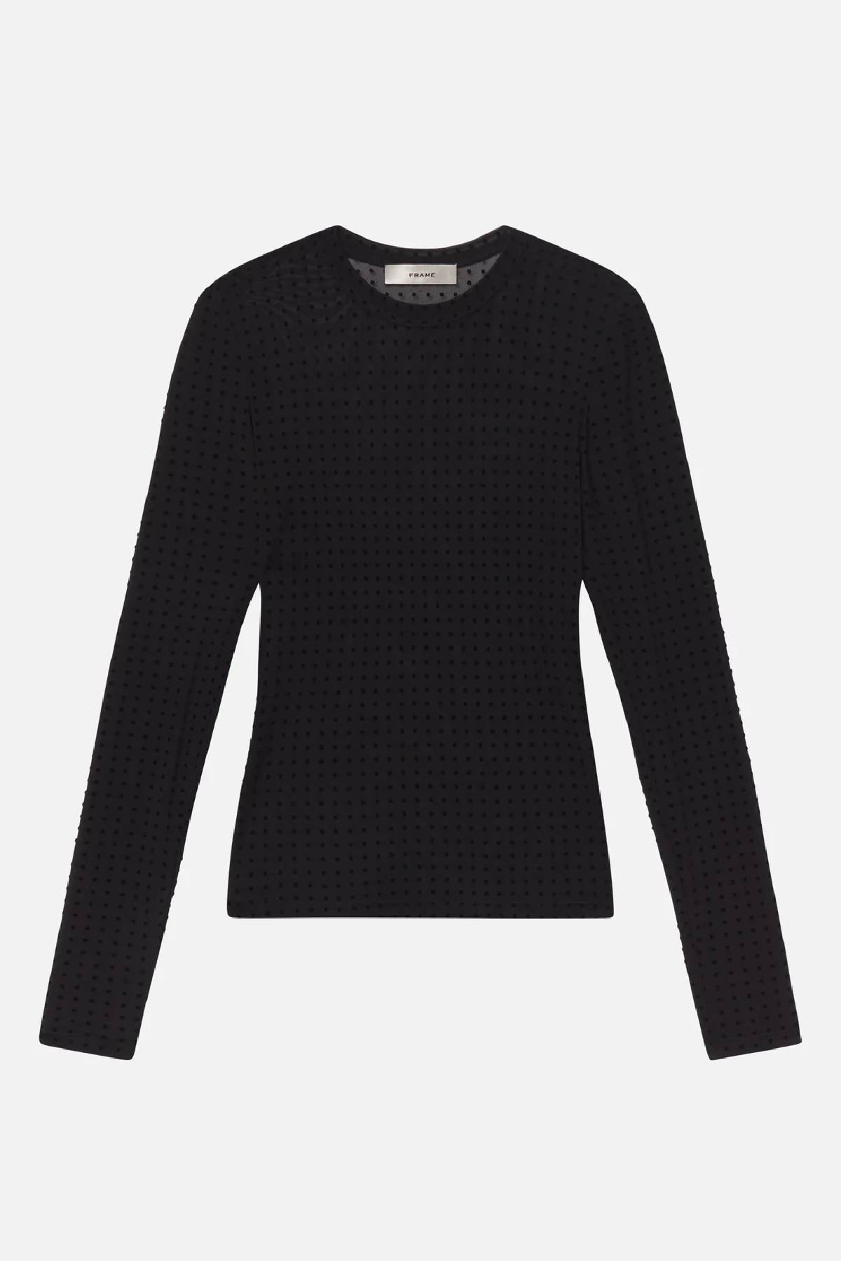 Frame The Mesh Polka Dot Top