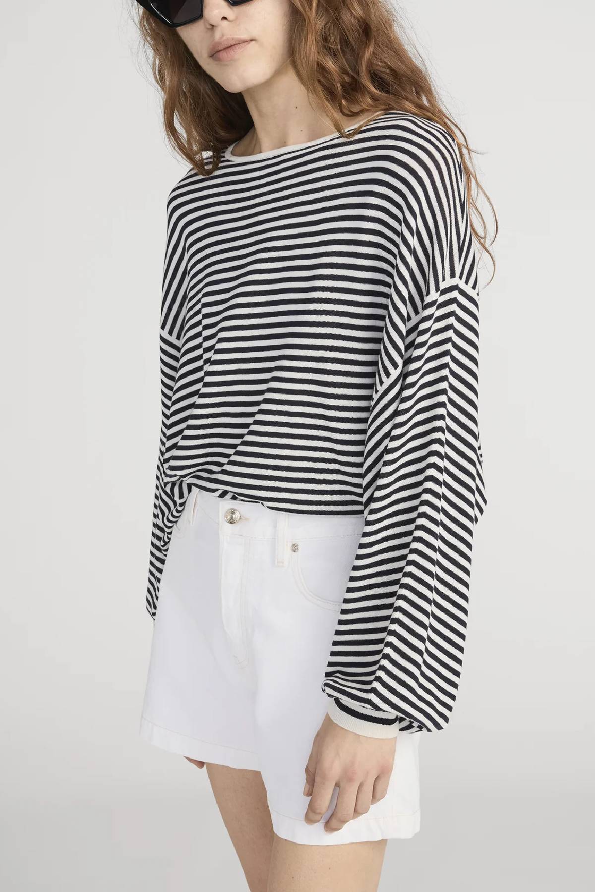 Frame The Striped Slouchy Sweater