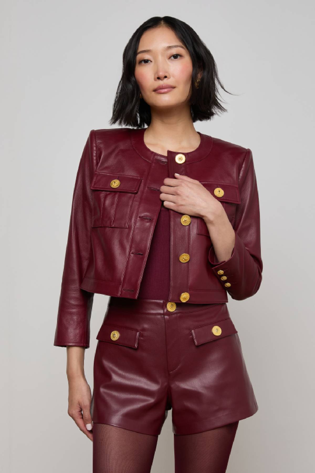 L’AGENCE Deidra Collarless Jacket