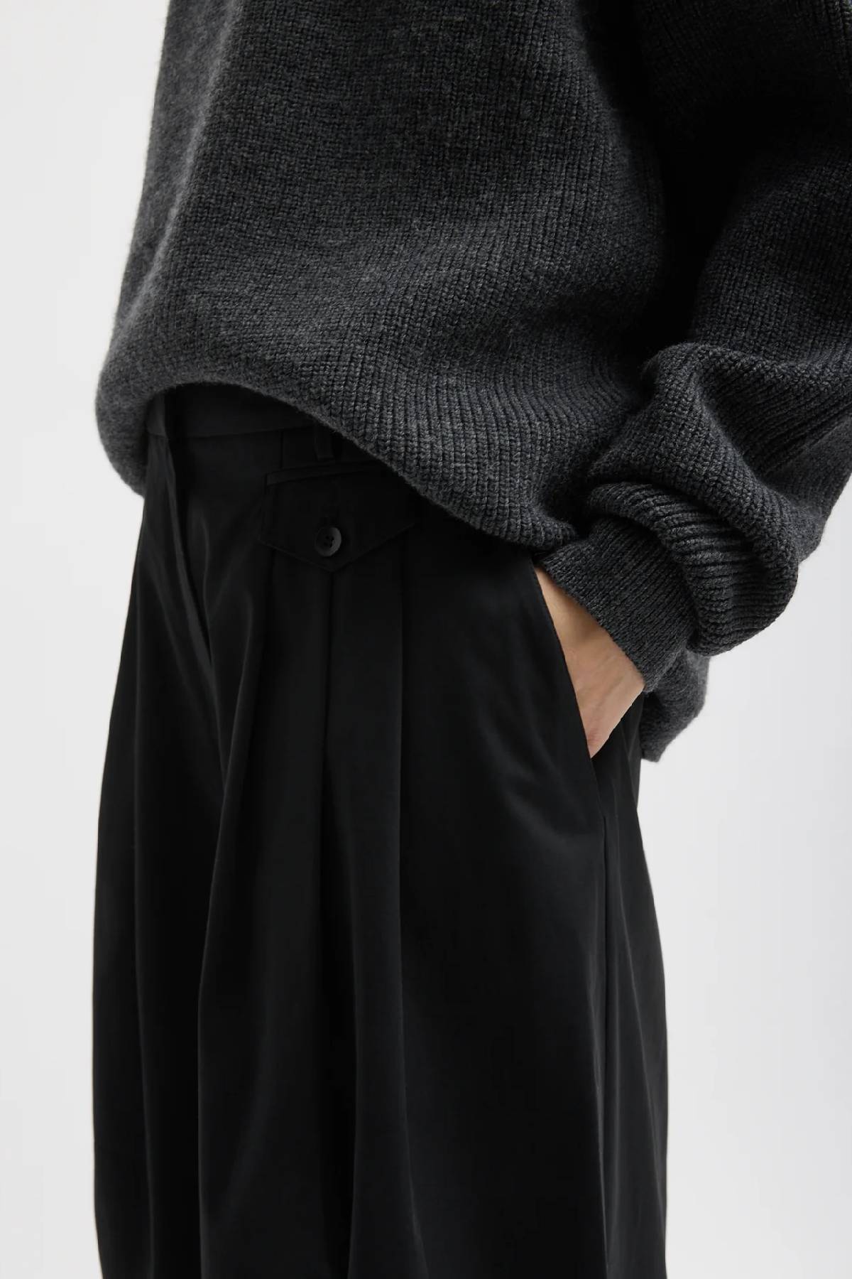 Tibi Cardigan Stitch V-Neck Easy Pullover