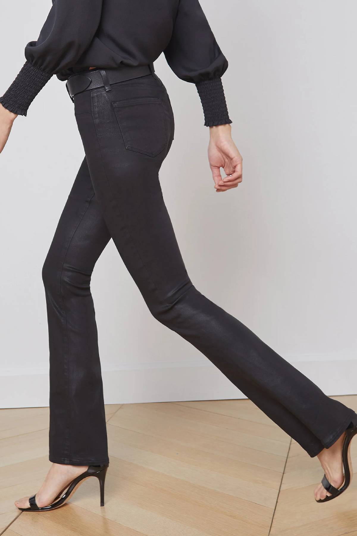 L’AGENCE Selma Coated Bootcut Jean