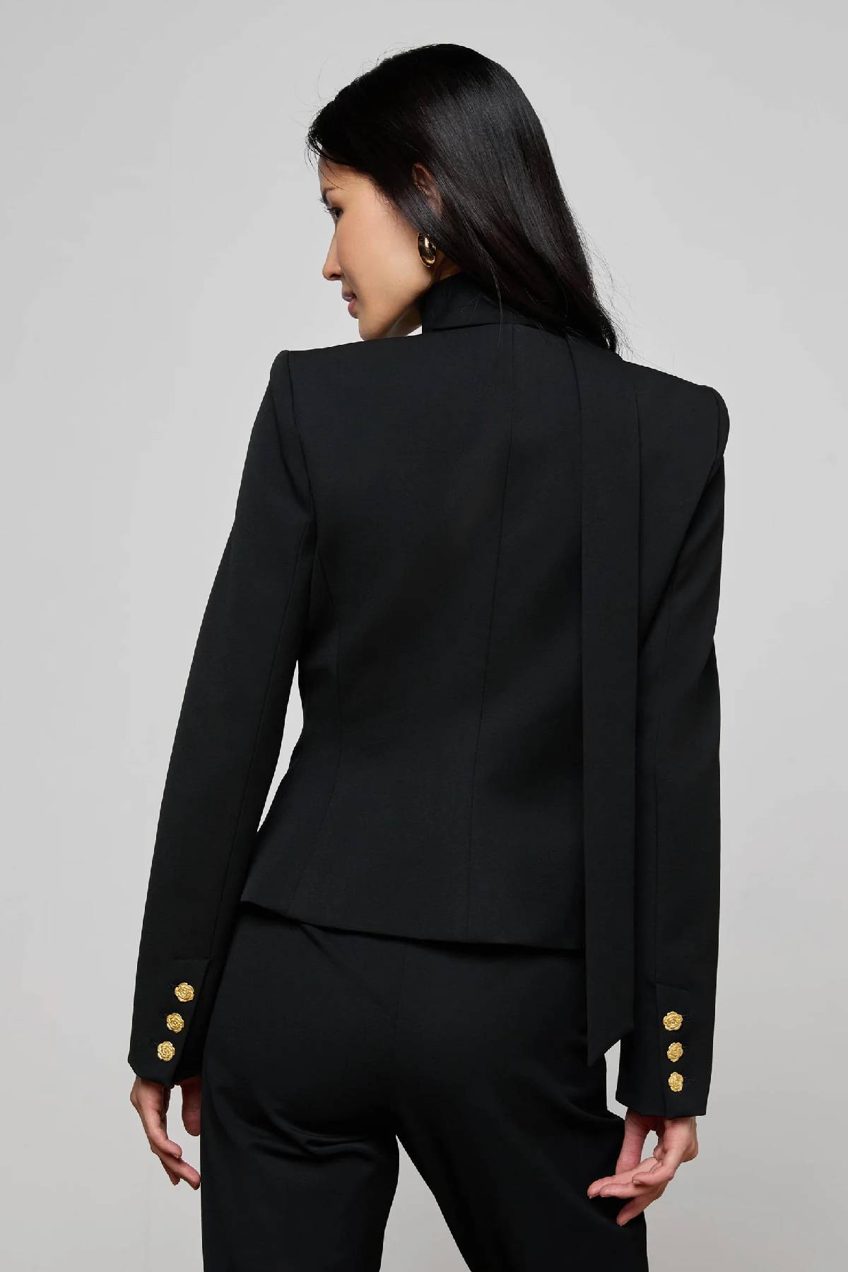 L’AGENCE Romy Tie Neck Blazer