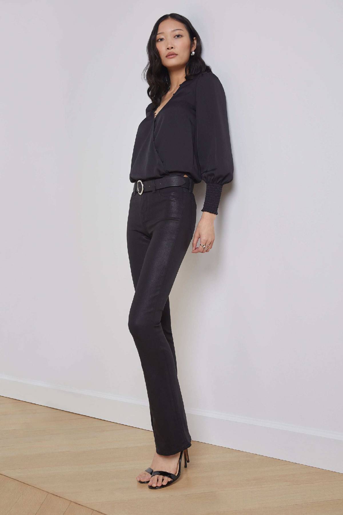 L’AGENCE Selma Coated Bootcut Jean