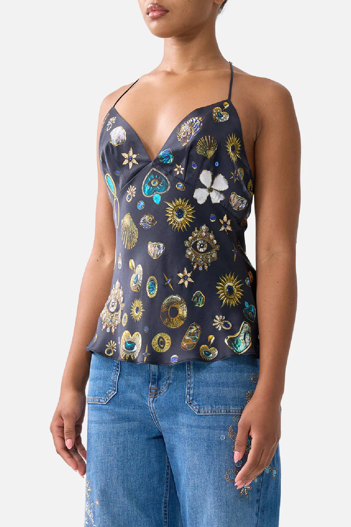 Camilla Chain Detail Bias Cami