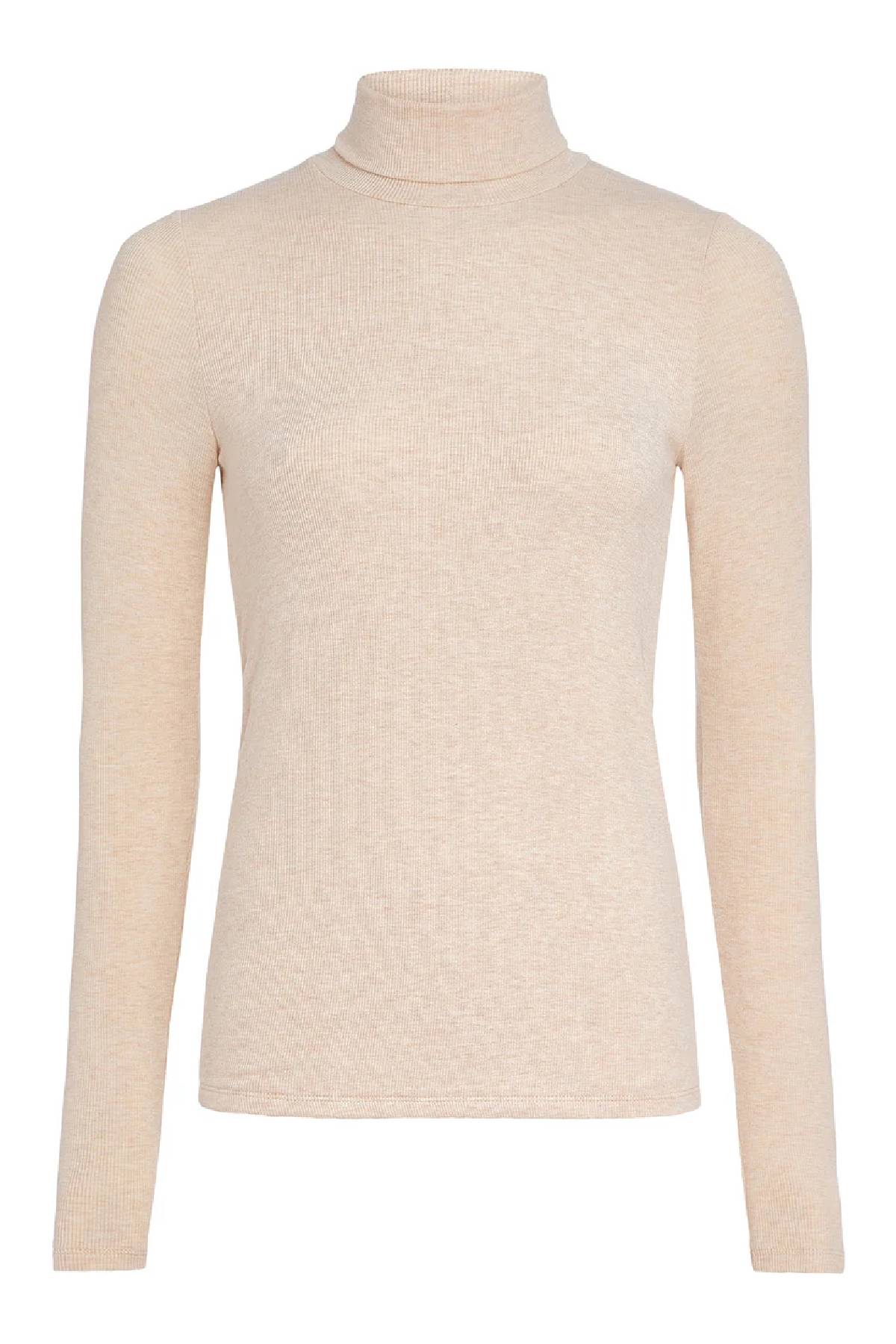 ATM Heathered Modal Rib Turtleneck