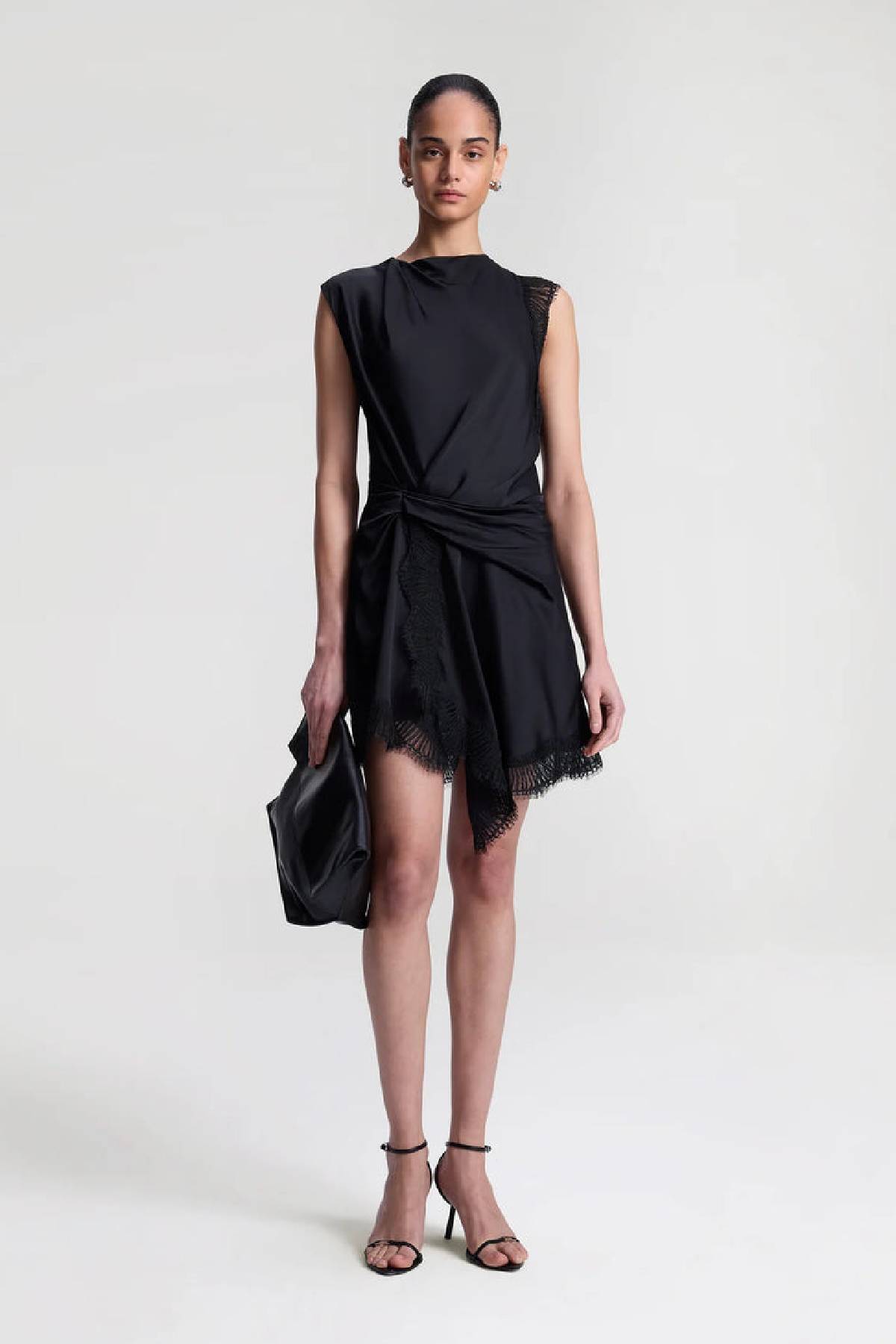 A.L.C. Dion Satin And Lace Mini Dress