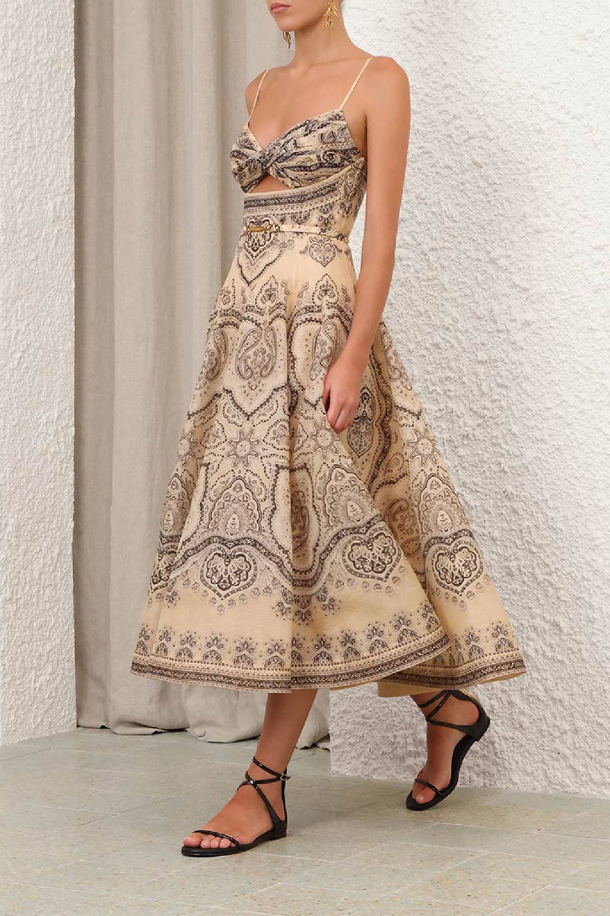 Zimmermann Luna Twist Midi Dress