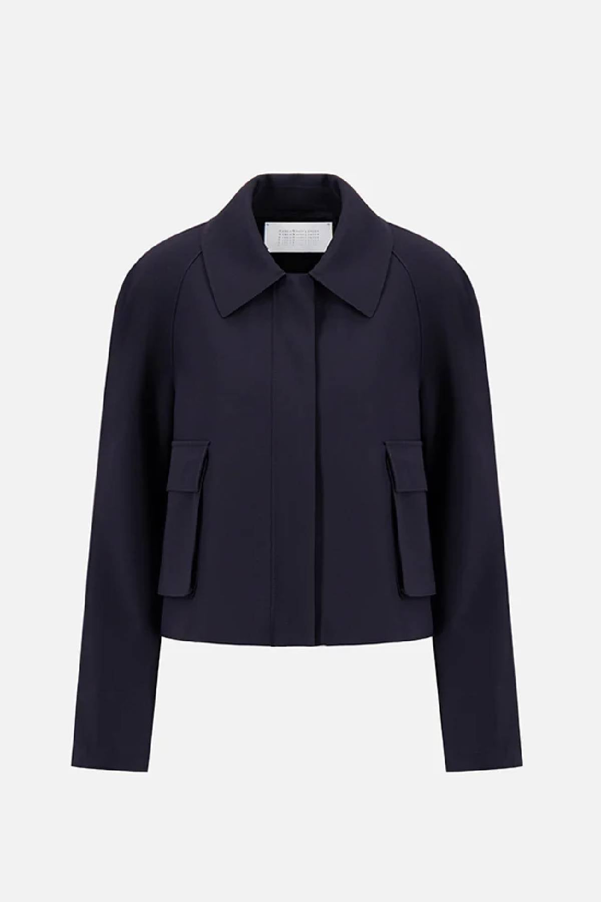 Harris Wharf Cropped Raglan Jacket Scuba