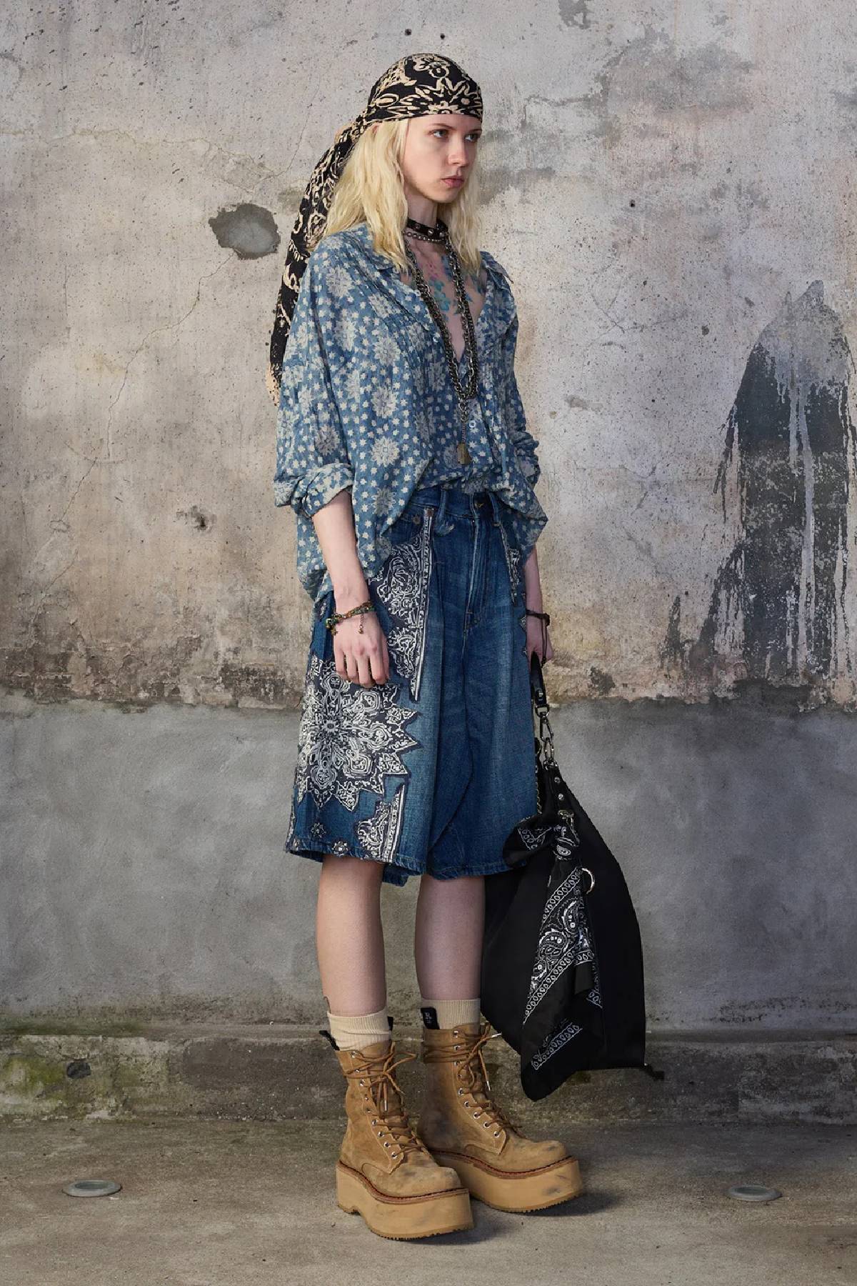 R13 Jesse Denim Short