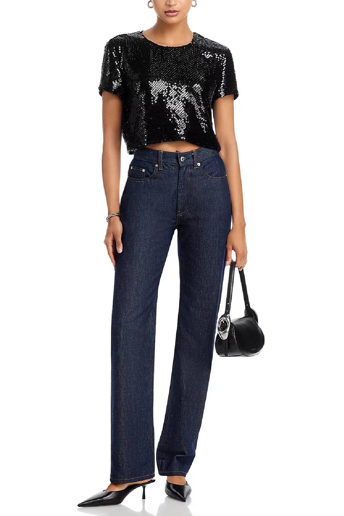 Frame The Sequin Flutter Top