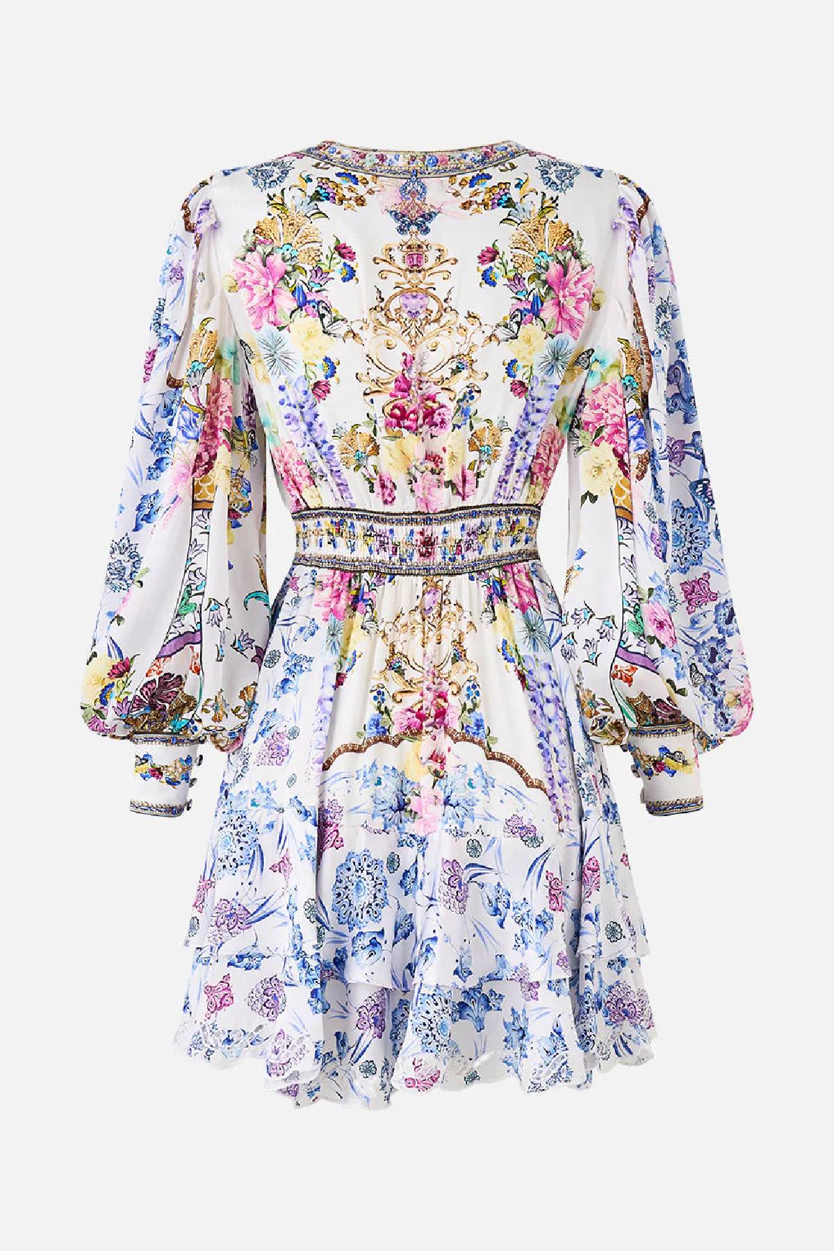 Camilla Button Front Frill Dress