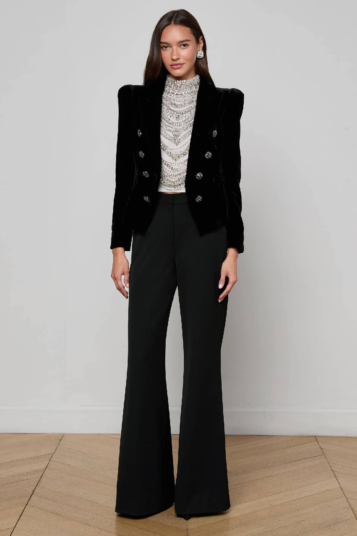 L’AGENCE Bethany Velvet Blazer