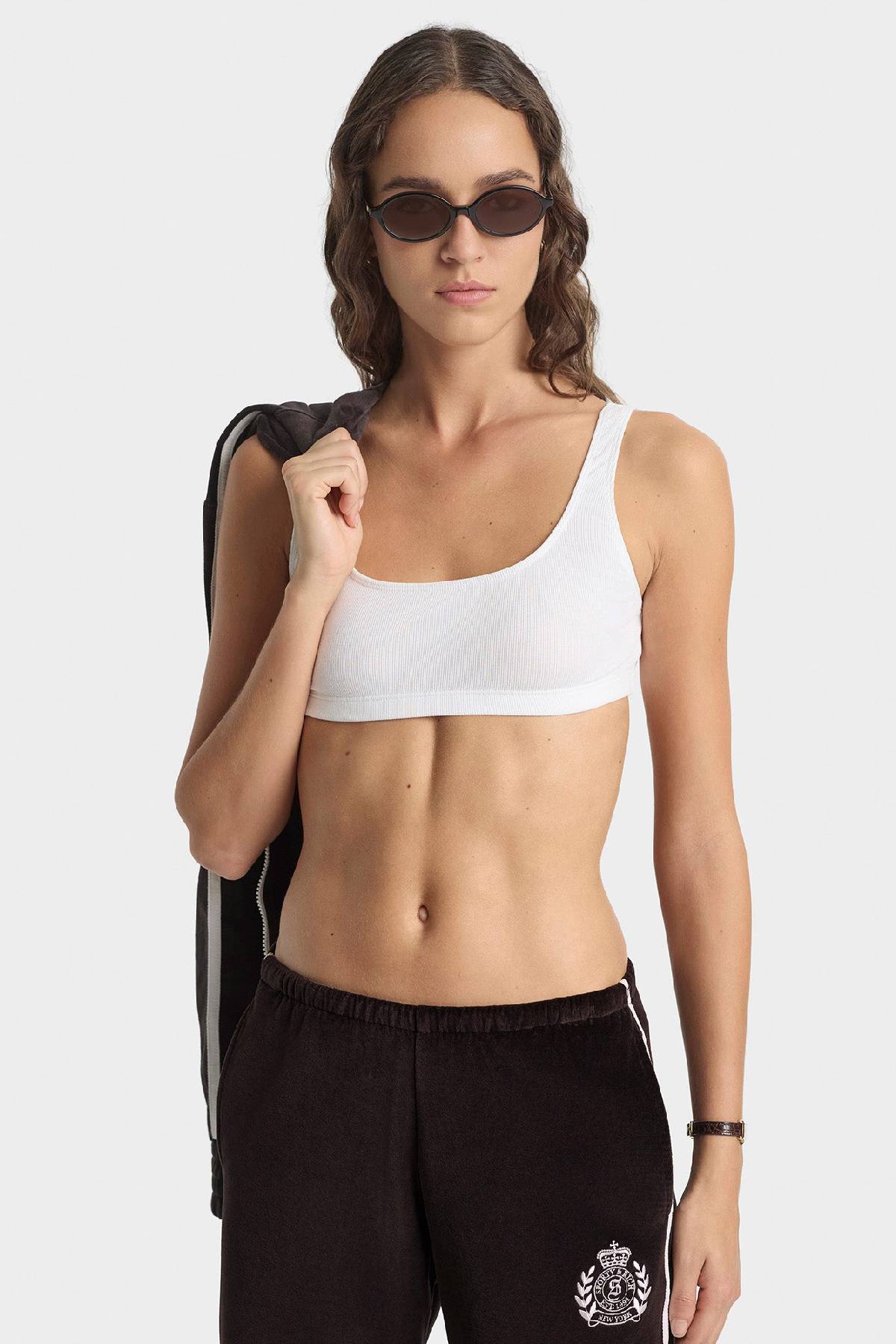 Sporty & Rich NY Crest Velour Sweatpant