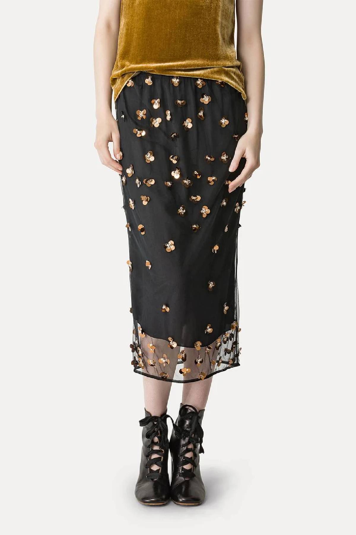 Forte Forte "Petites Etoiles" Embroidery Chic Tulle Skirt