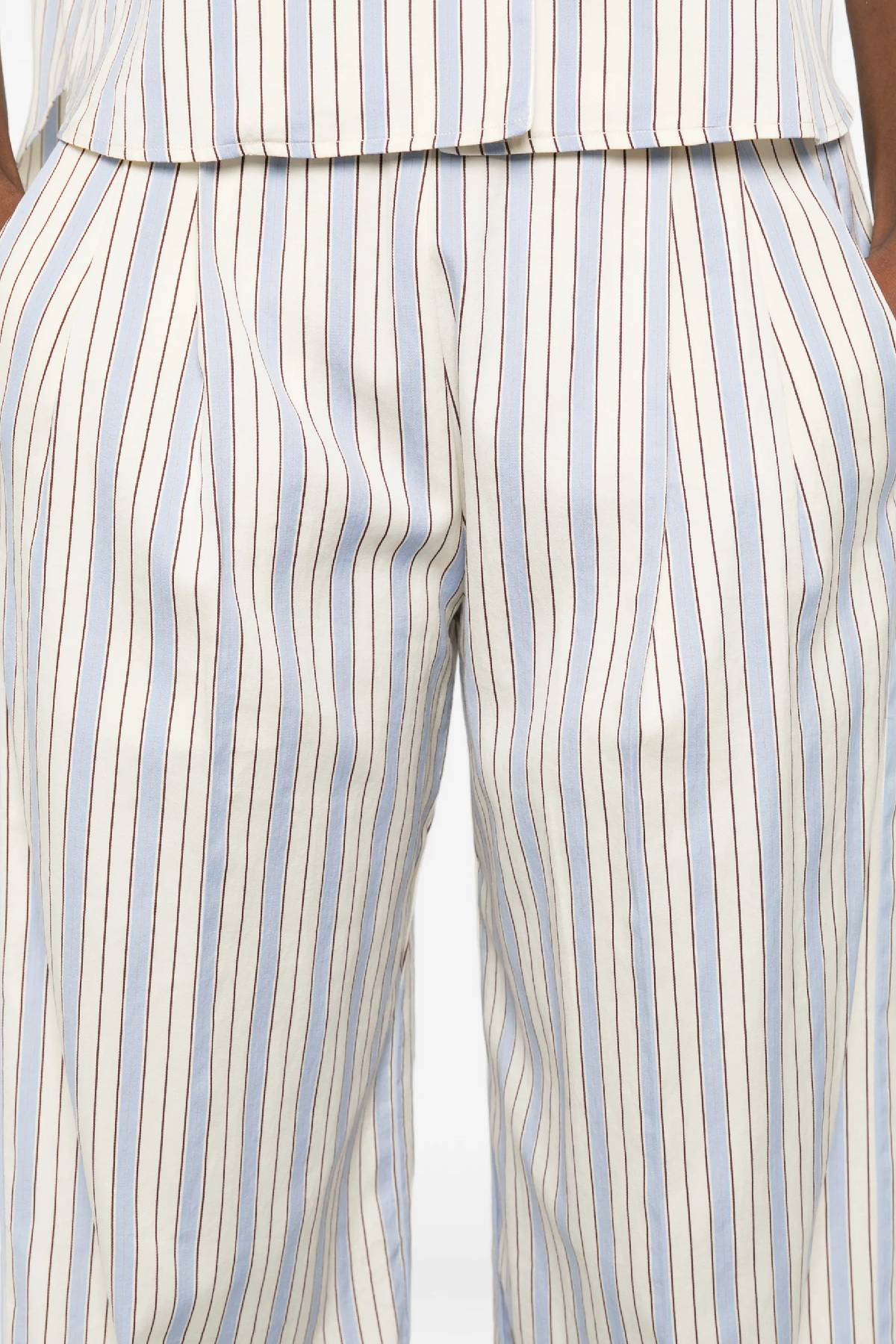 Forte Forte Striped Straight Cut Trousers
