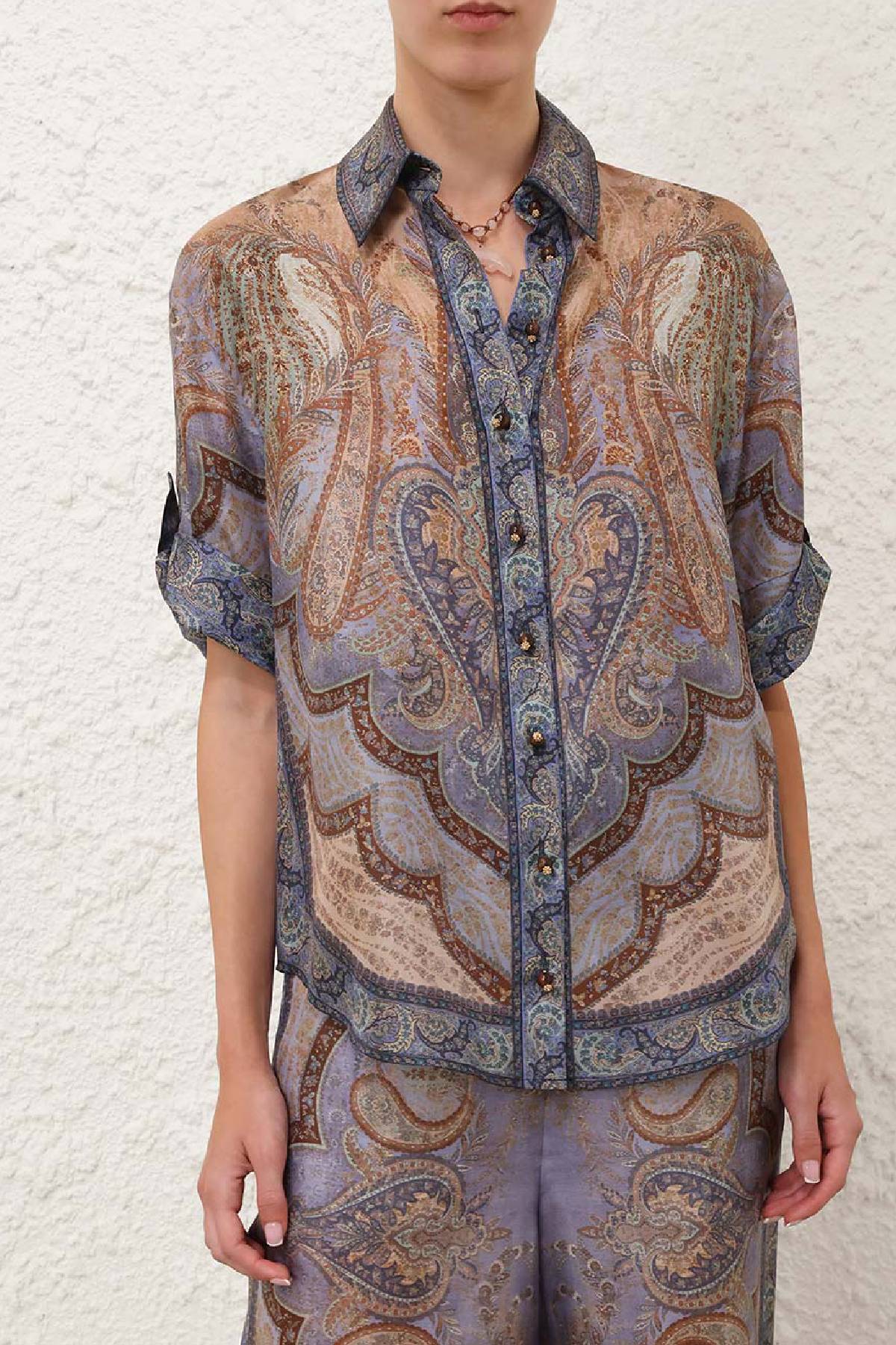 Zimmermann Wanderlust Short Sleeve Shirt