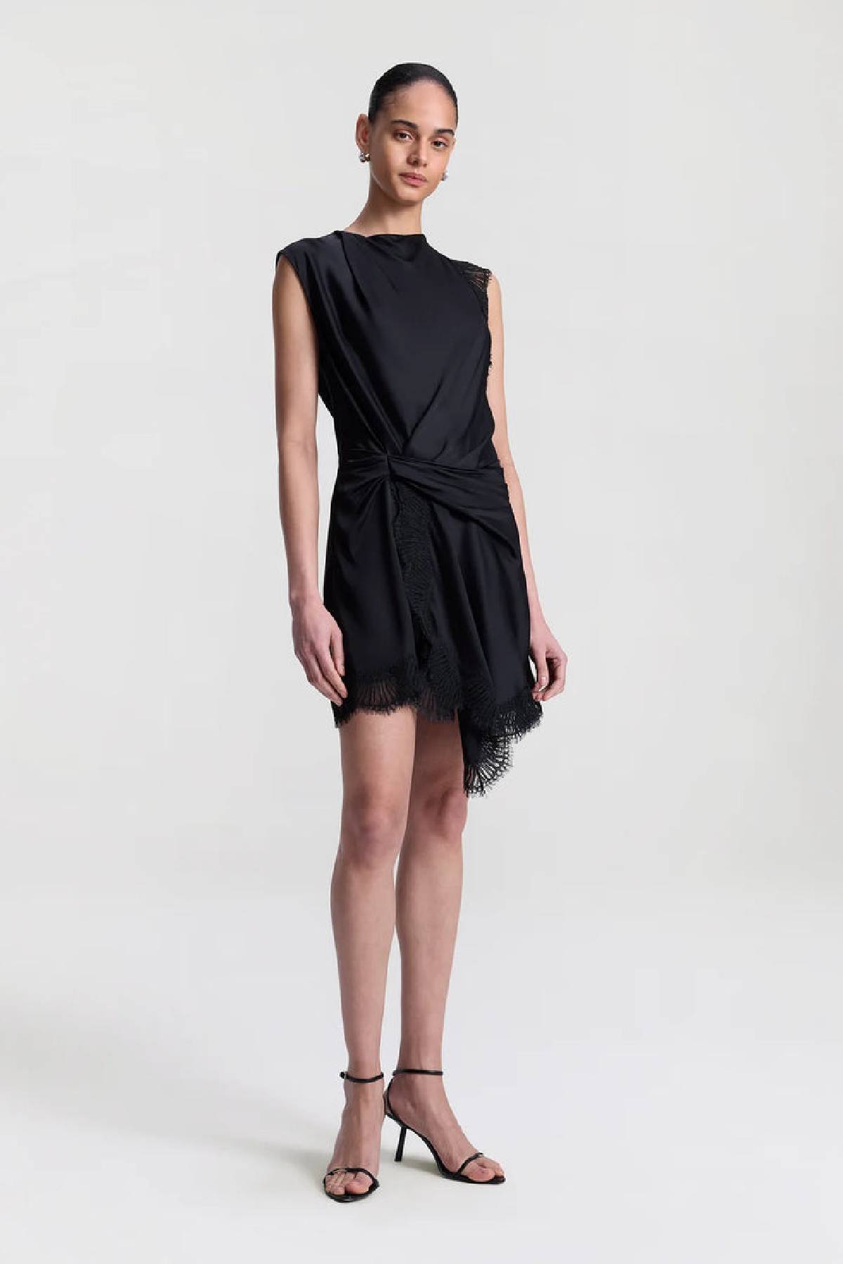 A.L.C. Dion Satin And Lace Mini Dress