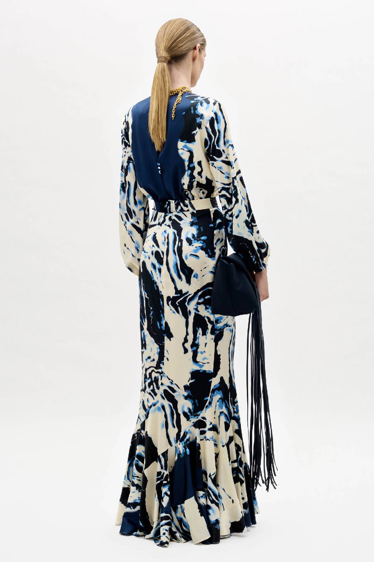 Silvia Tcherassi Remy Dress - Deep Sea Abstract
