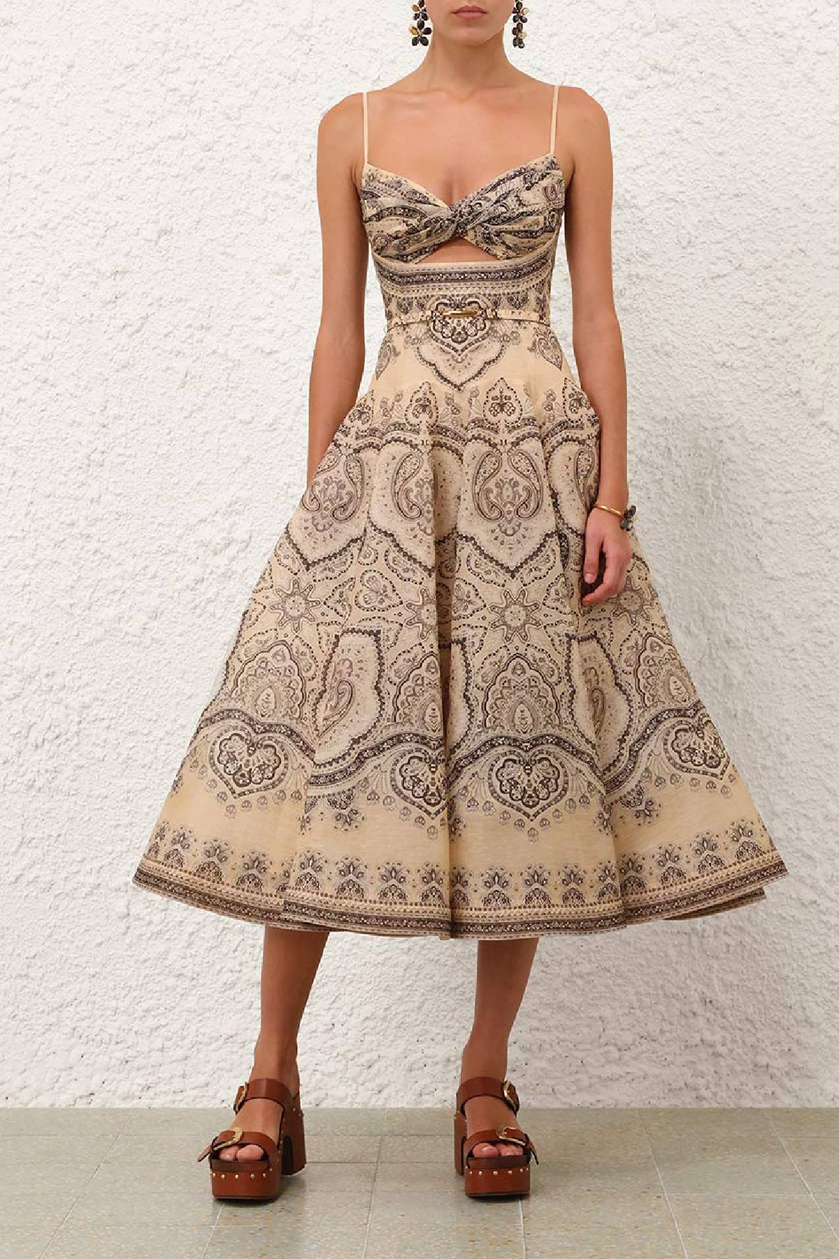 Zimmermann Luna Twist Midi Dress