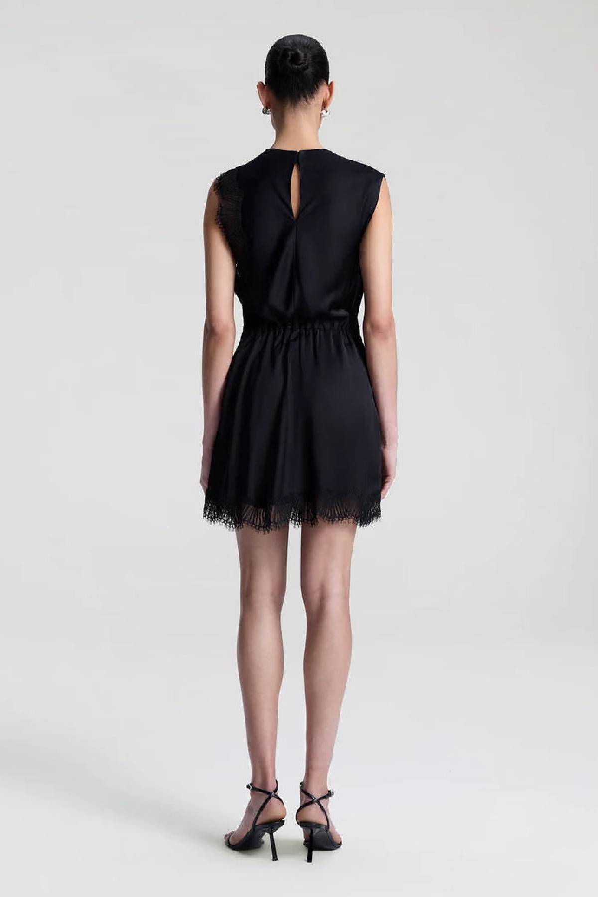 A.L.C. Dion Satin And Lace Mini Dress