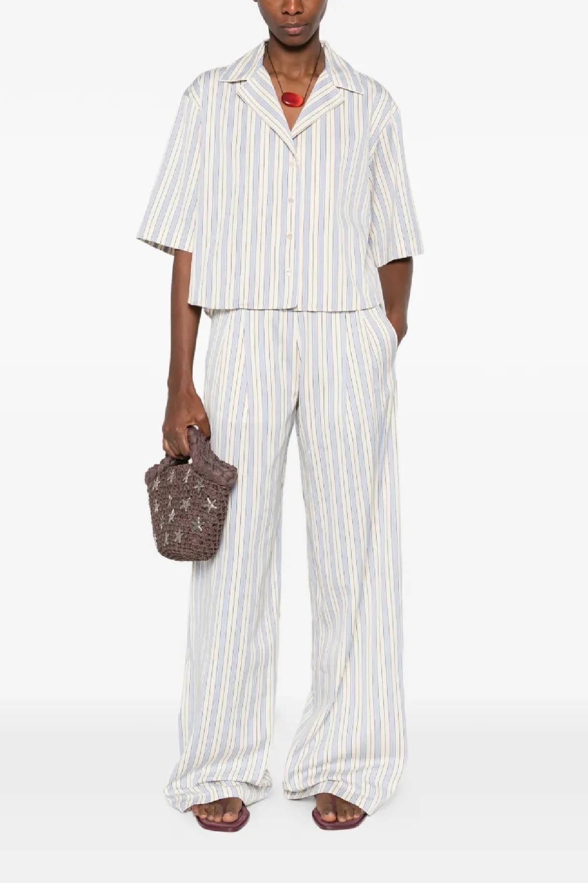 Forte Forte Short Sleeved Striped Shirt