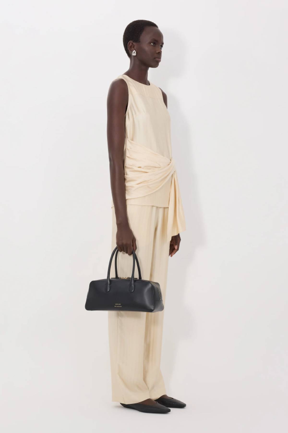 Loulou de Saison Fonda Draped Asymmetric Top