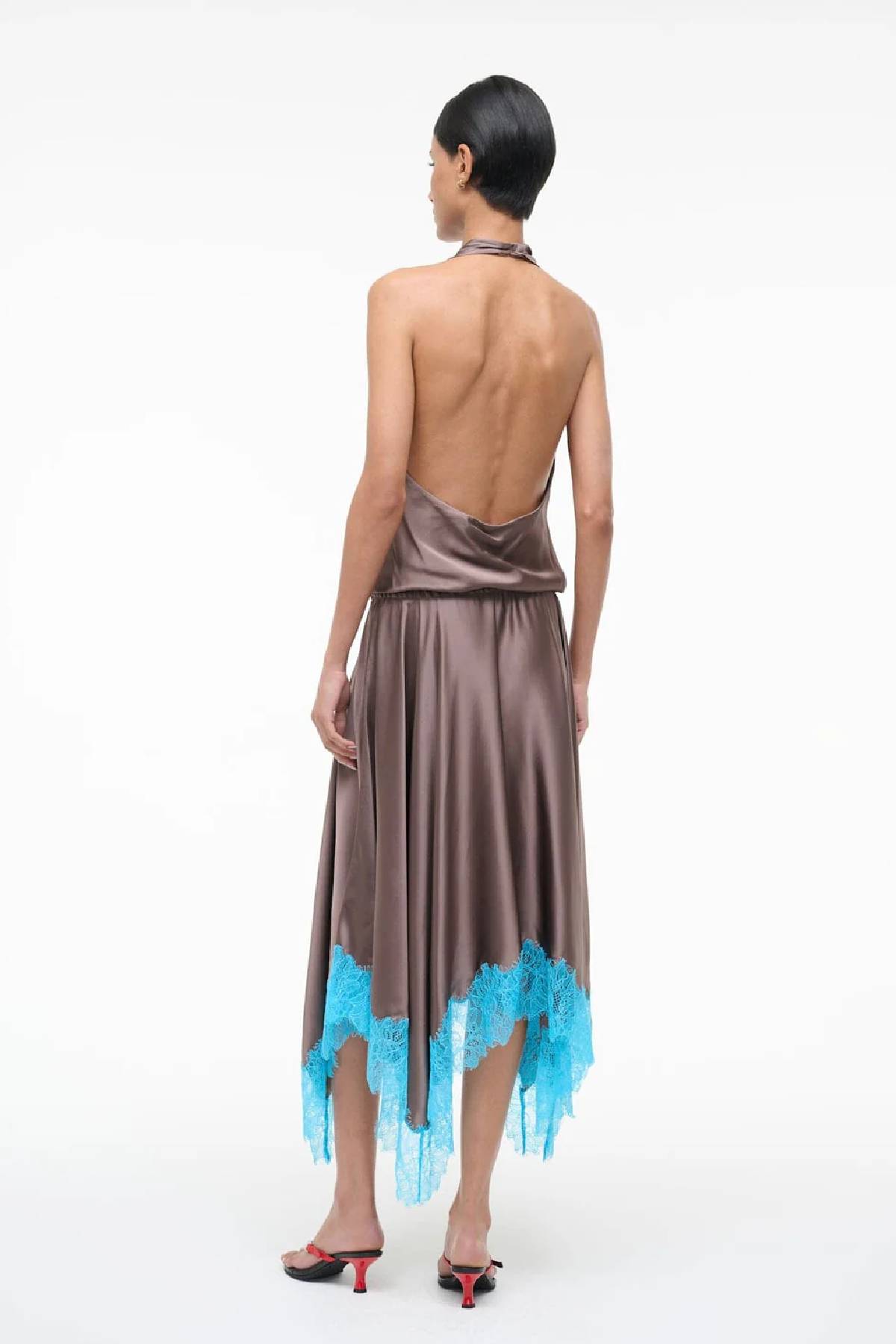 Robe midi en soie Staud Elira