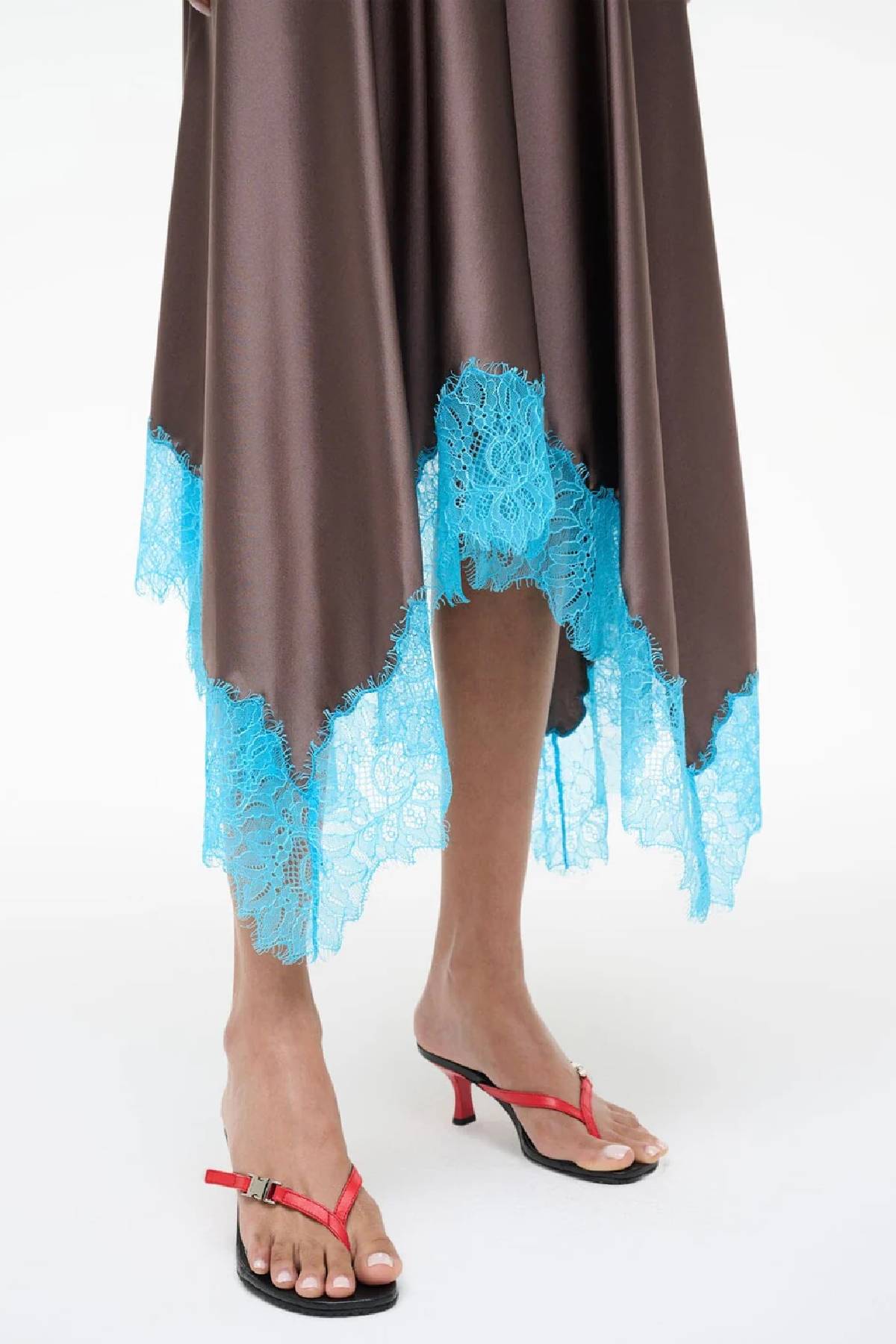 Robe midi en soie Staud Elira