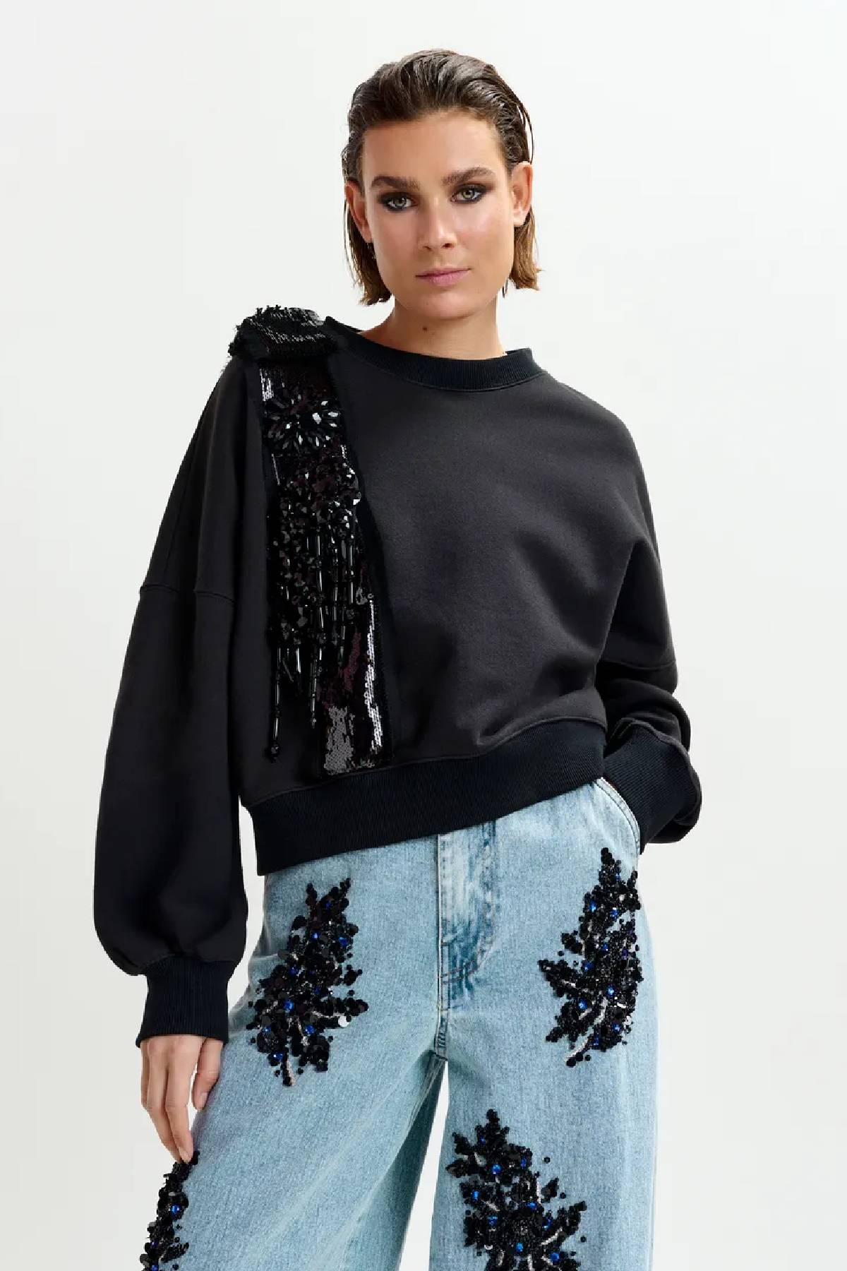 Essentiel Antwerp Ijoux Embroidered Sweatshirt