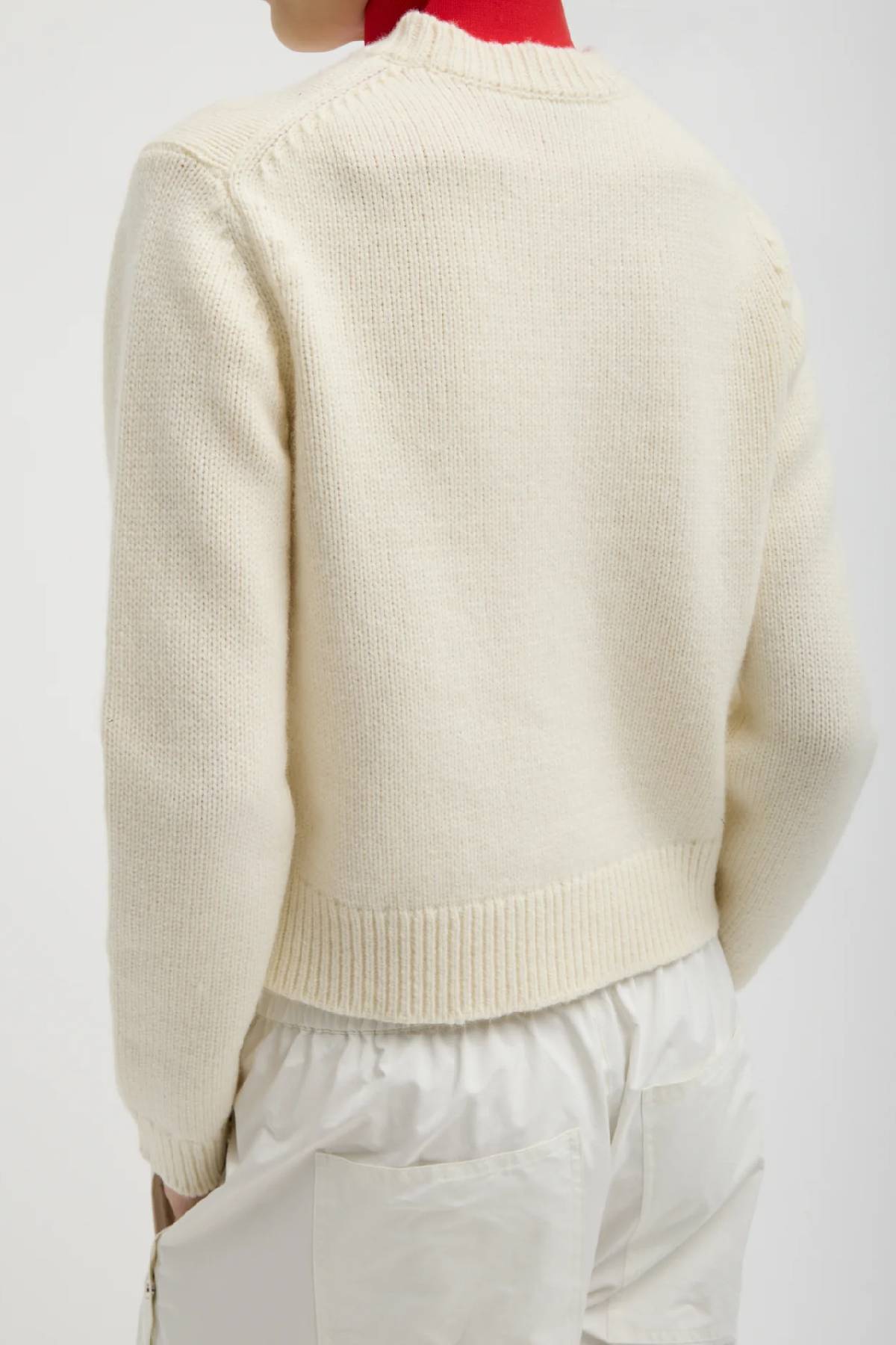 Tibi Soft Wool Ski Sweater Shrunken Sweater