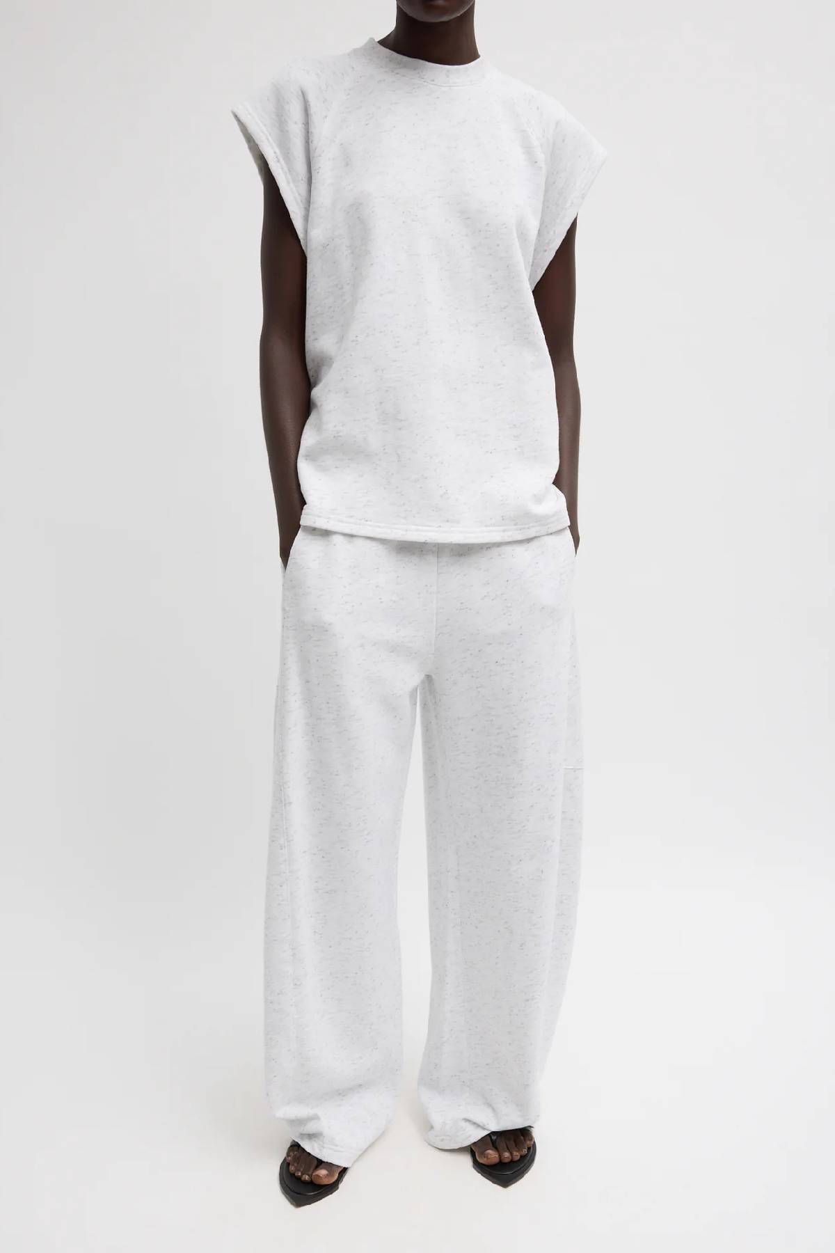 Tibi Spring Tweedy Sweatshirting Winslow Pant