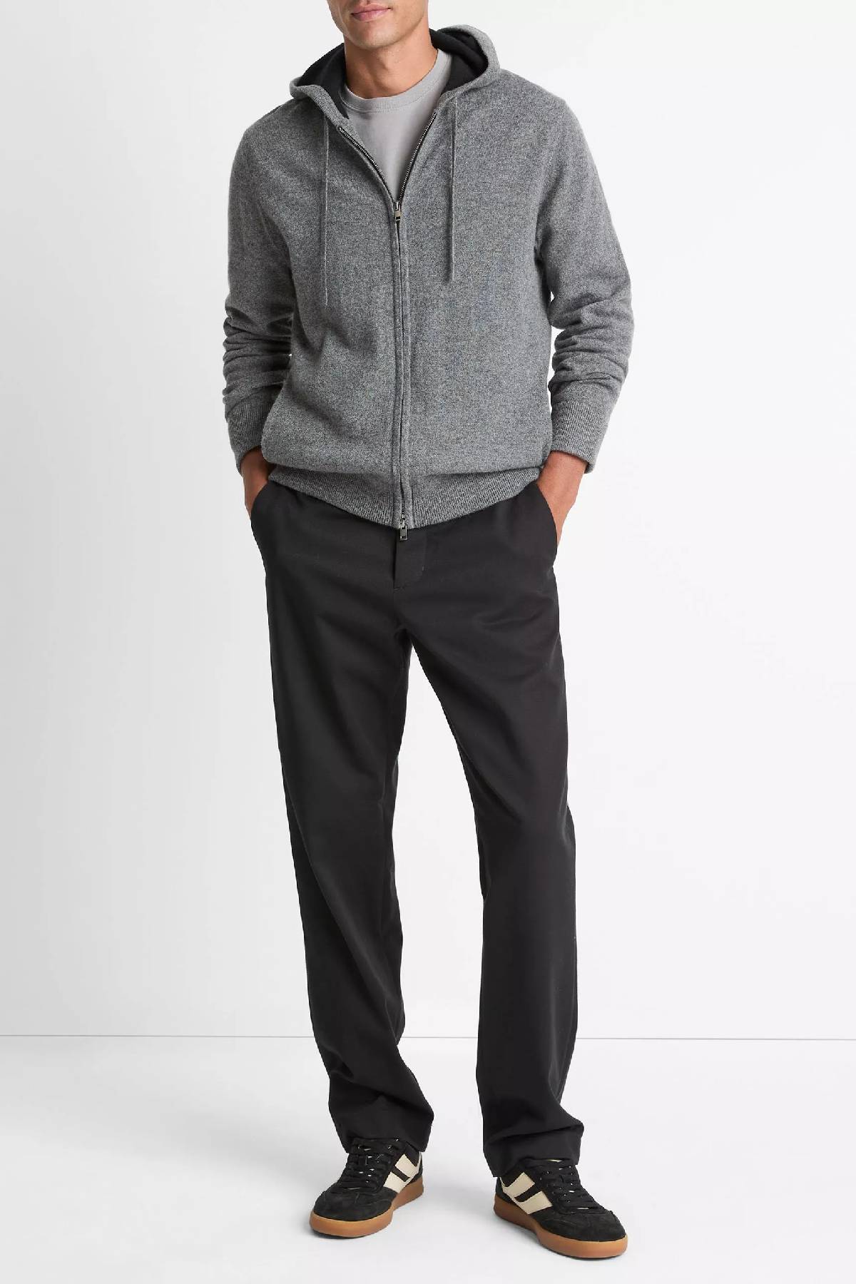 Vince Men's Cashmere Zip Front Hoodie