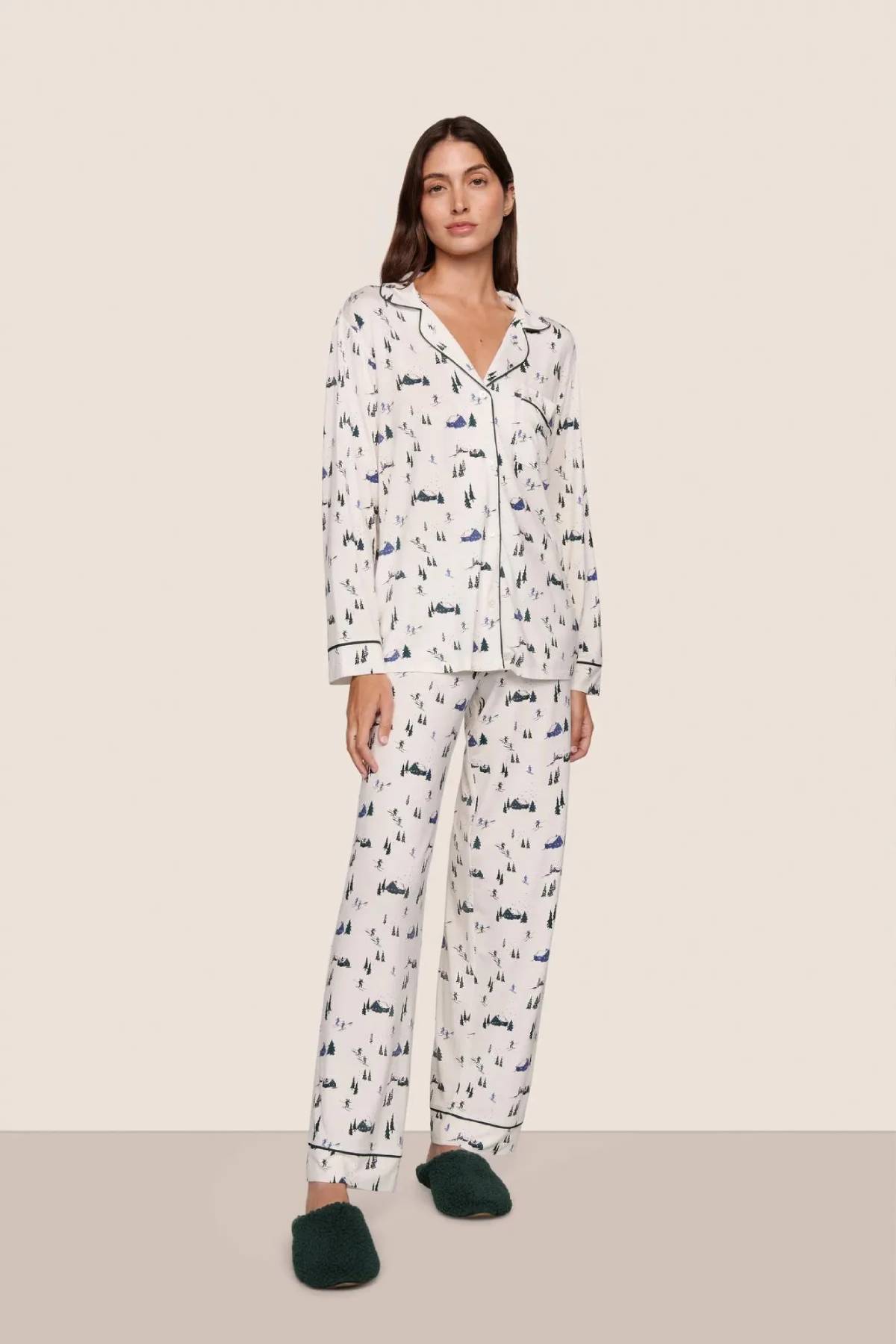 Eberjey Gisele Printed Long PJ Set