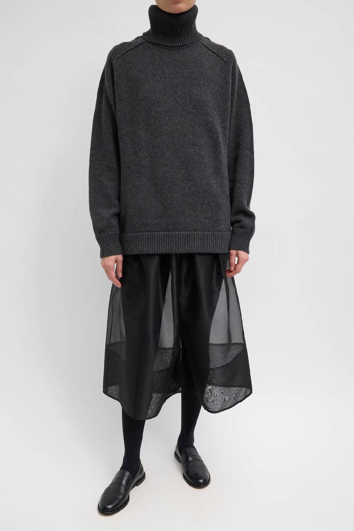 Tibi Cashmere Sweater Turtleneck Oversized Pullover