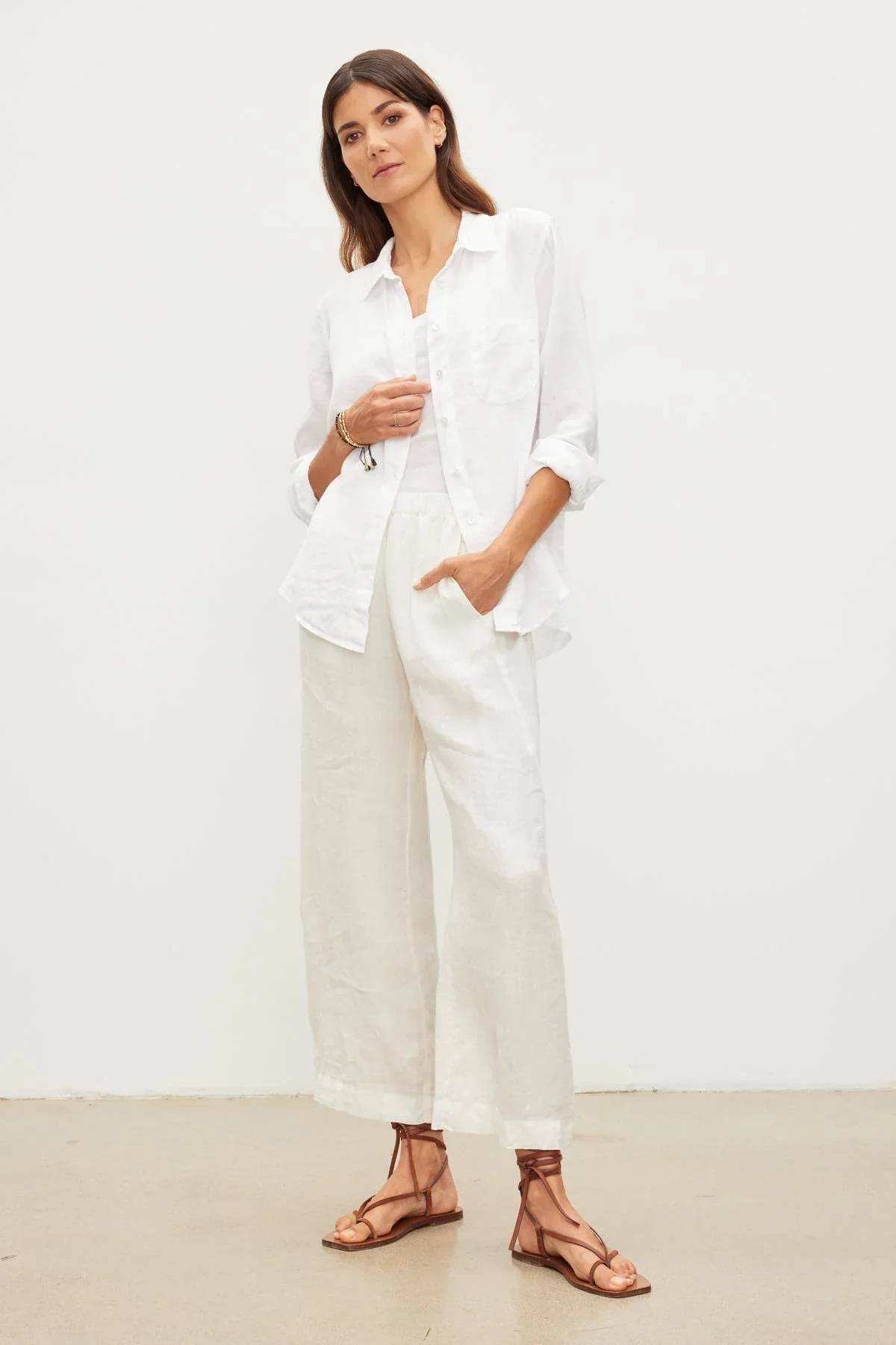 Velvet Lola Woven Linen Pant