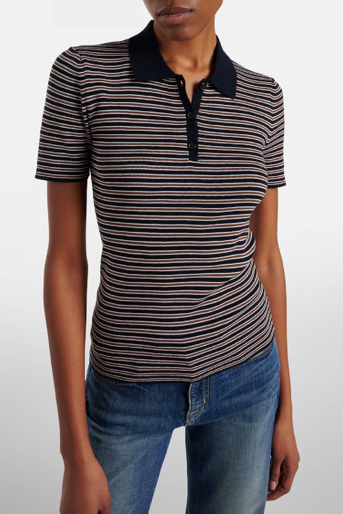Nili Lotan Gemmatta Stripe Polo