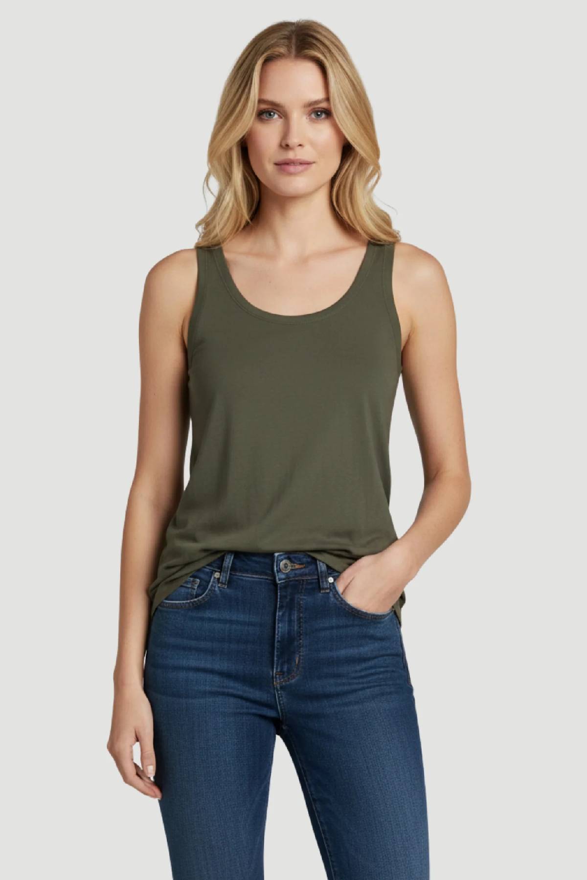 Majestic Filatures Stretch Linen Vintage Dye Tank Top