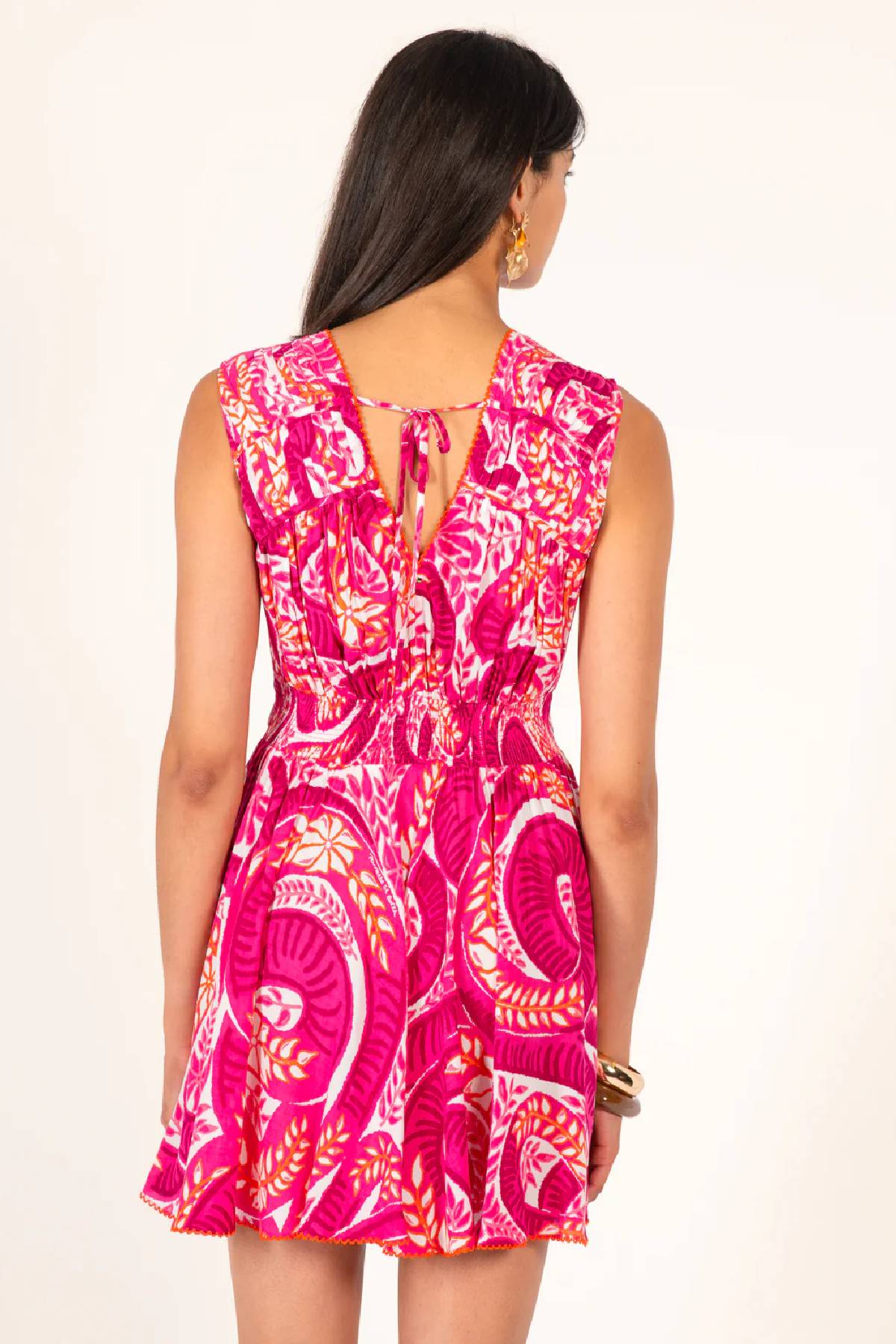 Poupette St Barth Mini Dress Ciao - Pink Holy Snake