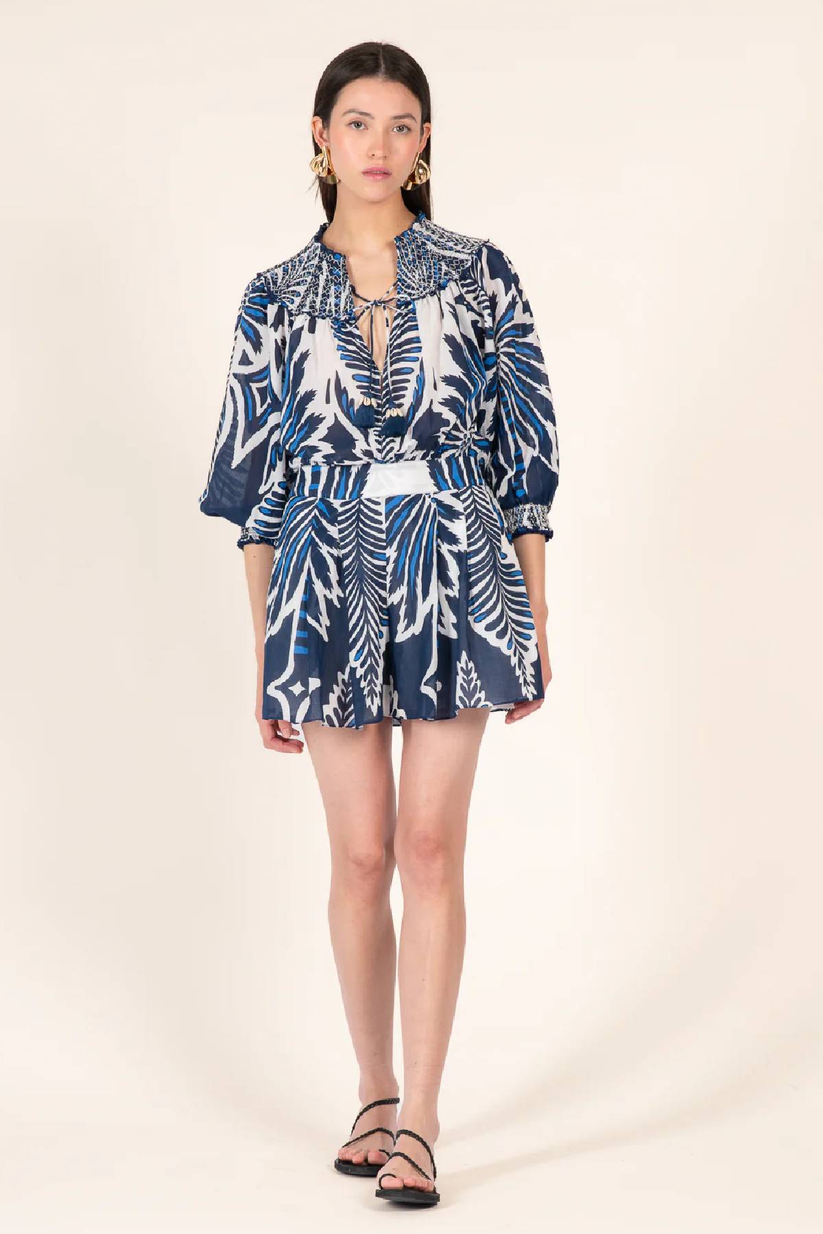 Poupette St Barth Short Jumpsuit Janna Cotton Mousseline