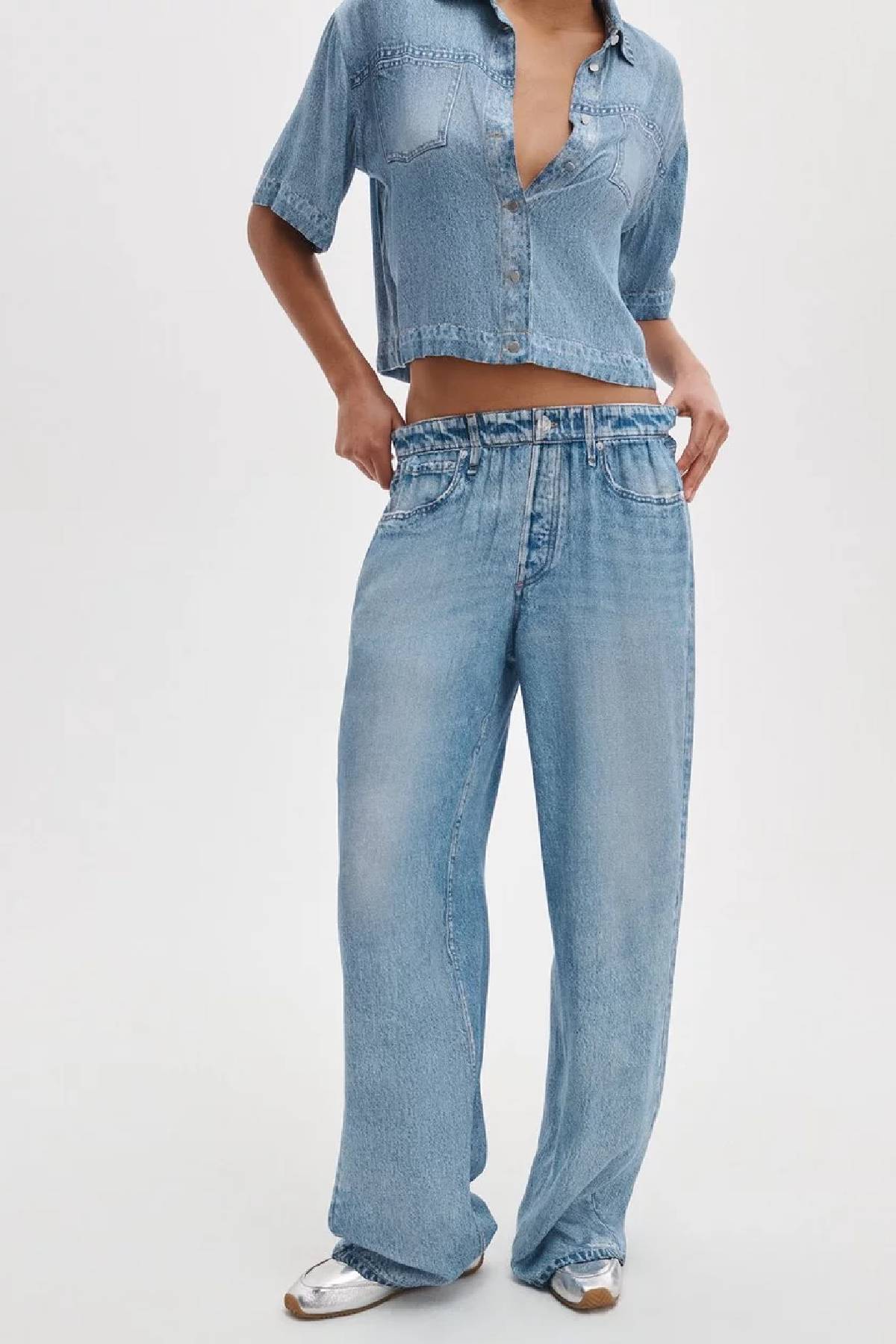 Rag & Bone Miramar Slink Wide Leg Pull On Pant