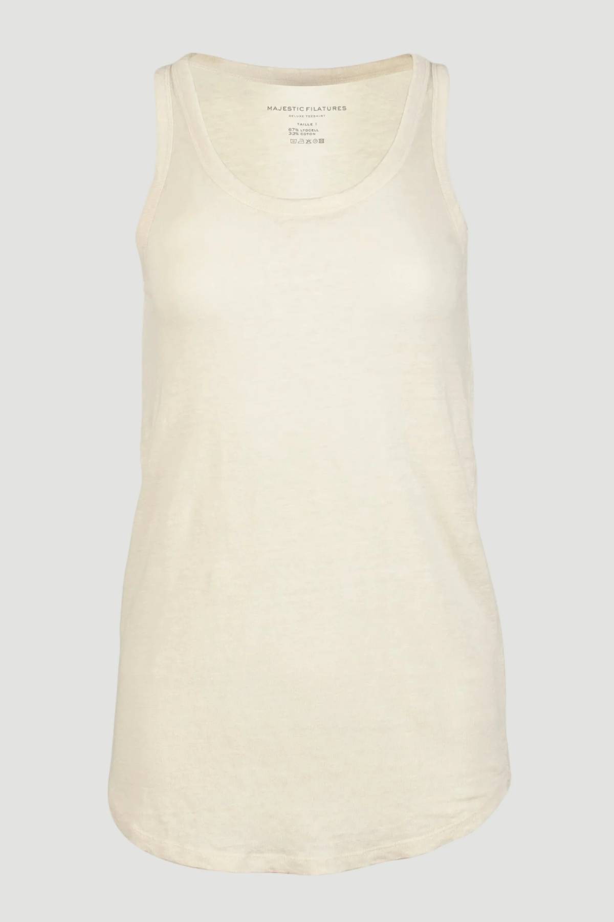 Majestic Filatures Stretch Linen Vintage Dye Tank Top - Ivoire