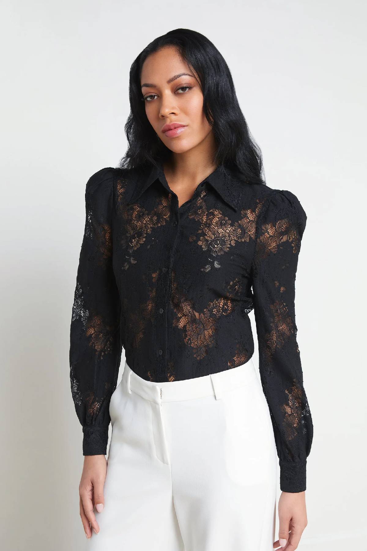 L’AGENCE Jenica Lace Blouse
