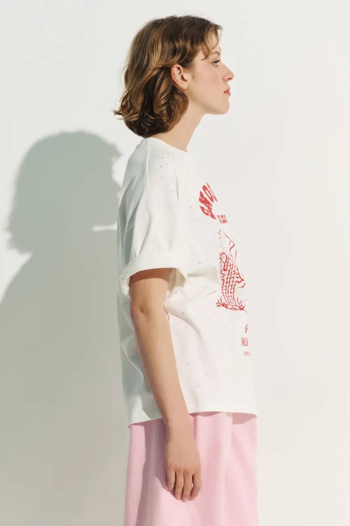 Essentiel Antwerp Peanuts Snoopy Rhinestone-Embellished T-shirt