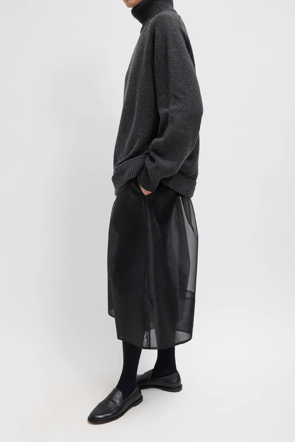 Tibi Cashmere Sweater Turtleneck Oversized Pullover