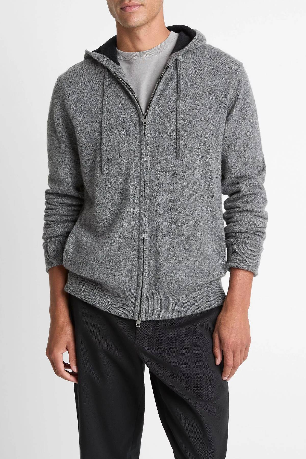 Vince Men's Cashmere Zip Front Hoodie