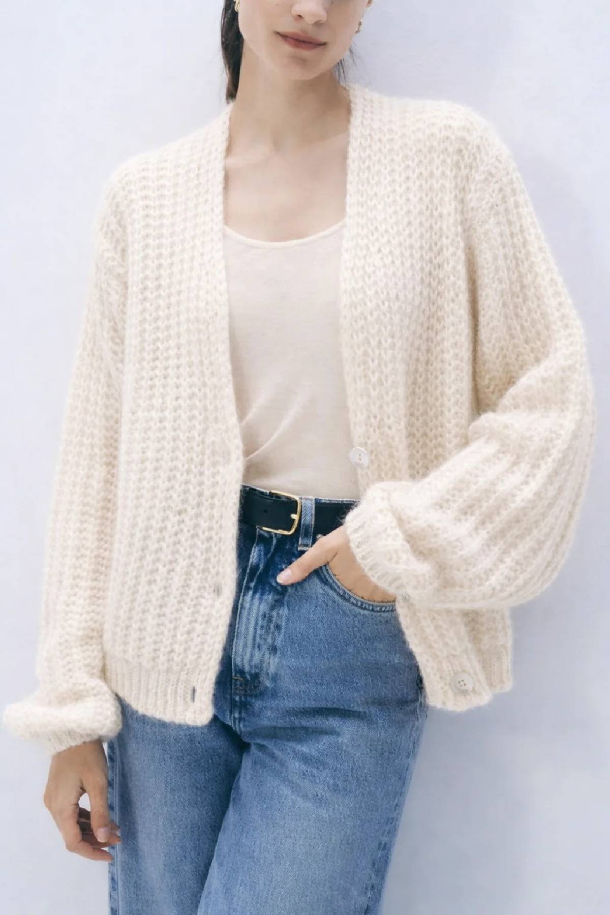 White + Warren Mohair Luxe Cardigan
