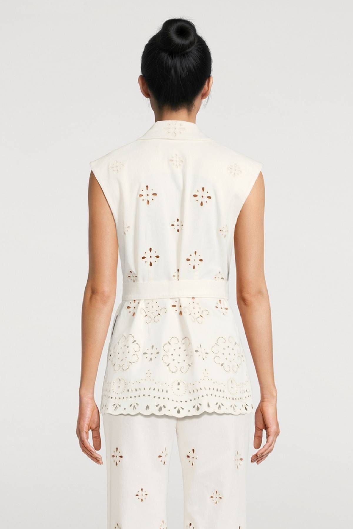 Veronica Beard Townes Eyelet Vest